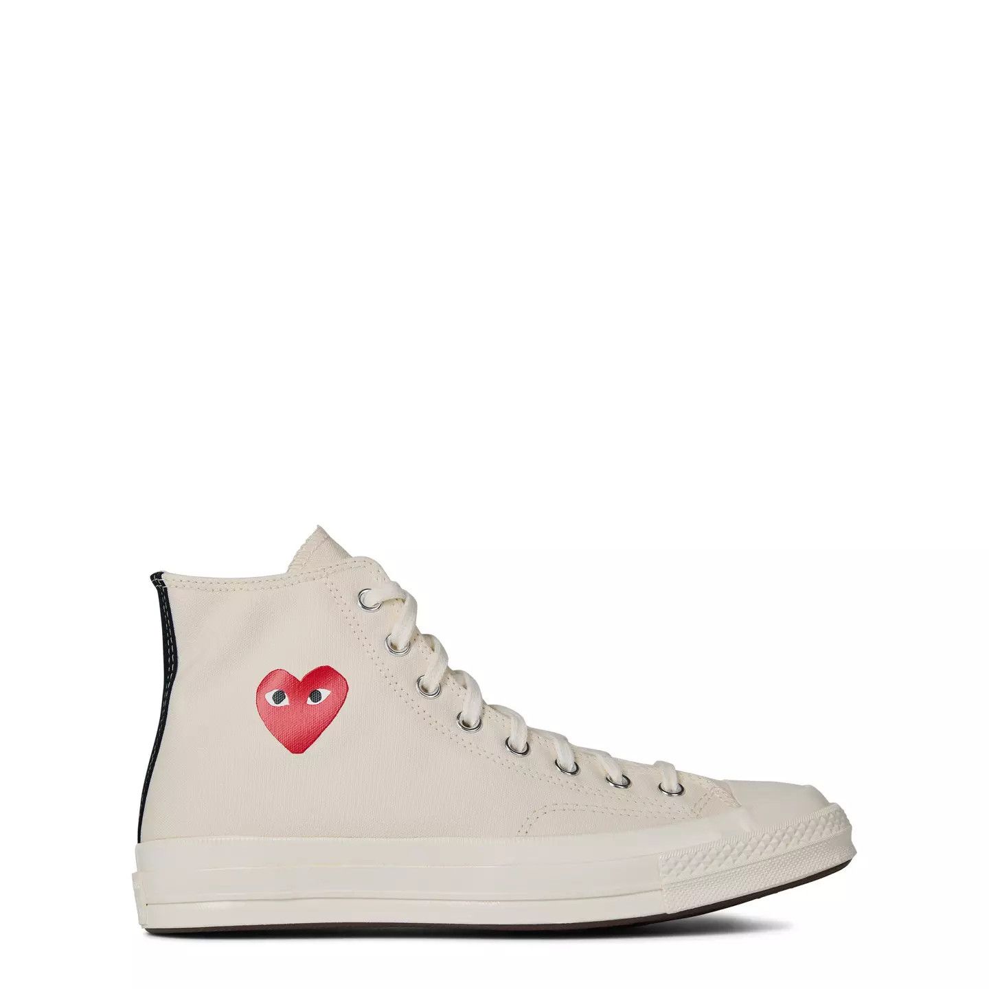 Comme des Garcons PLAY o1g2r1mq0426 Single Heart Chuck 70 High Top Trainers Beige Size US 12 / EU 45 - 1 Thumbnail