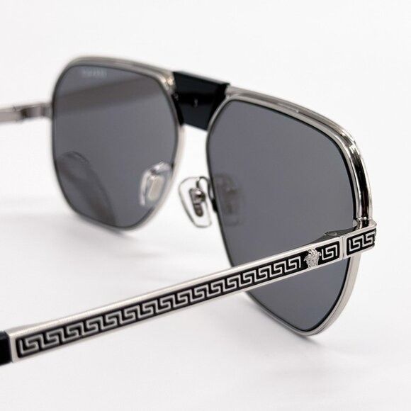 Versace NEW VERSACE SUNGLASSES VE2294 1000/6G SILVER MEN EYEWEAR VE2 Size ONE SIZE - 6 Thumbnail