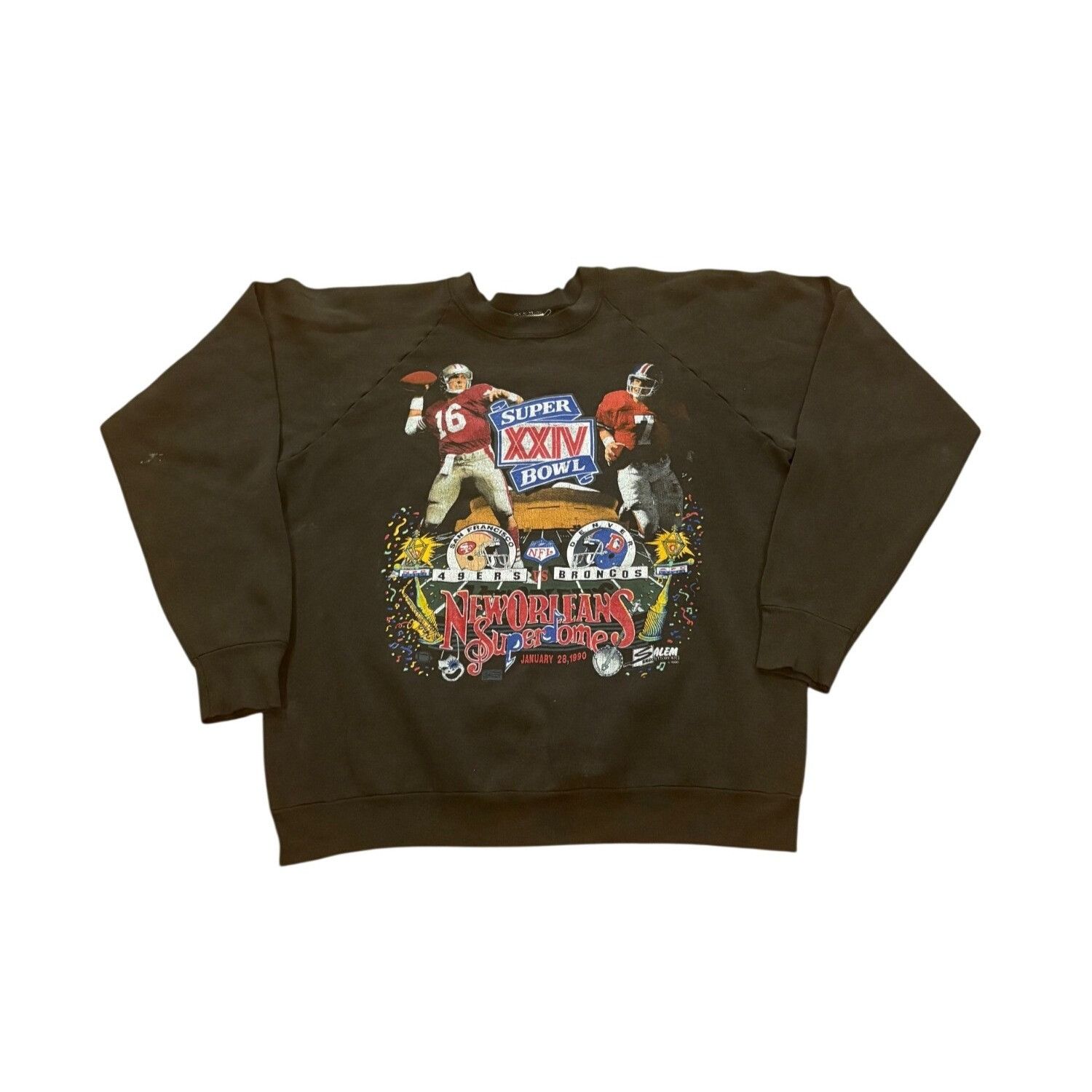 Salem Sportswear Vintage Salem Sportswear Super Bowl XXIV 49ers vs Broncos Ma Size US XXL / EU 58 / 5 - 1 Thumbnail