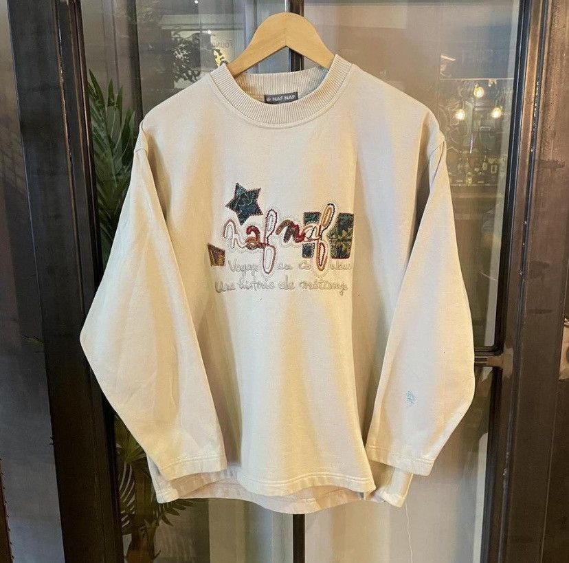 Other Naf Naf Rare Vintage Embroidered Sweatshirt y2k retro Size ONE SIZE - 2 Thumbnail