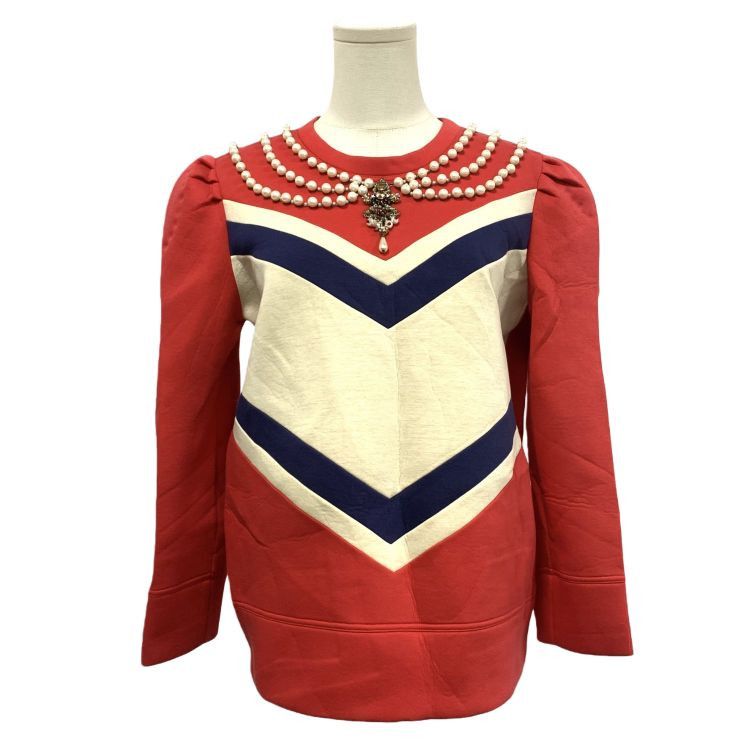 Gucci Gucci Pearl Embellished Sweatshirt Size M Size M / US 6-8 / IT 42-44 - 1 Thumbnail