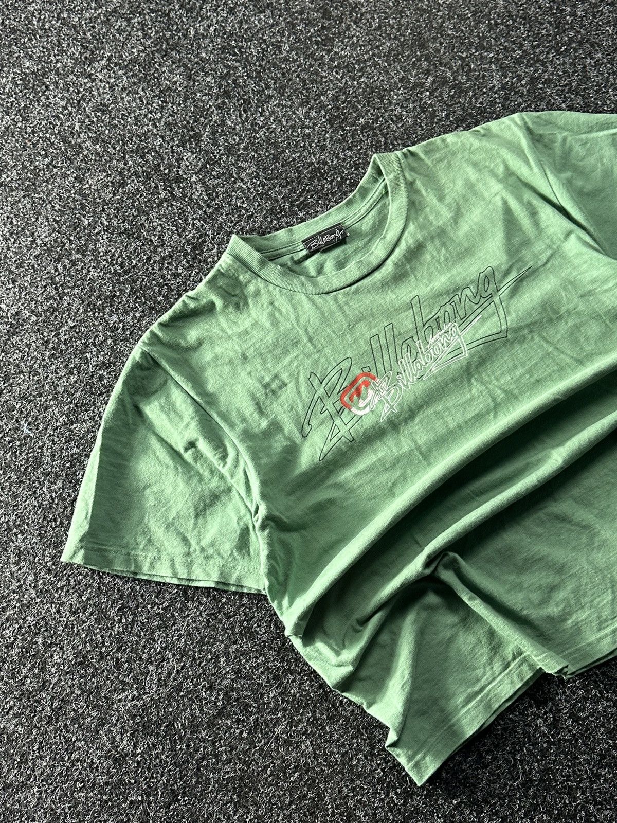 Billabong × Vintage 🚨Vintage 90s Big Logo BILLABONG Green short sleeve Y2K Size US L / EU 52-54 / 3 - 2 Thumbnail