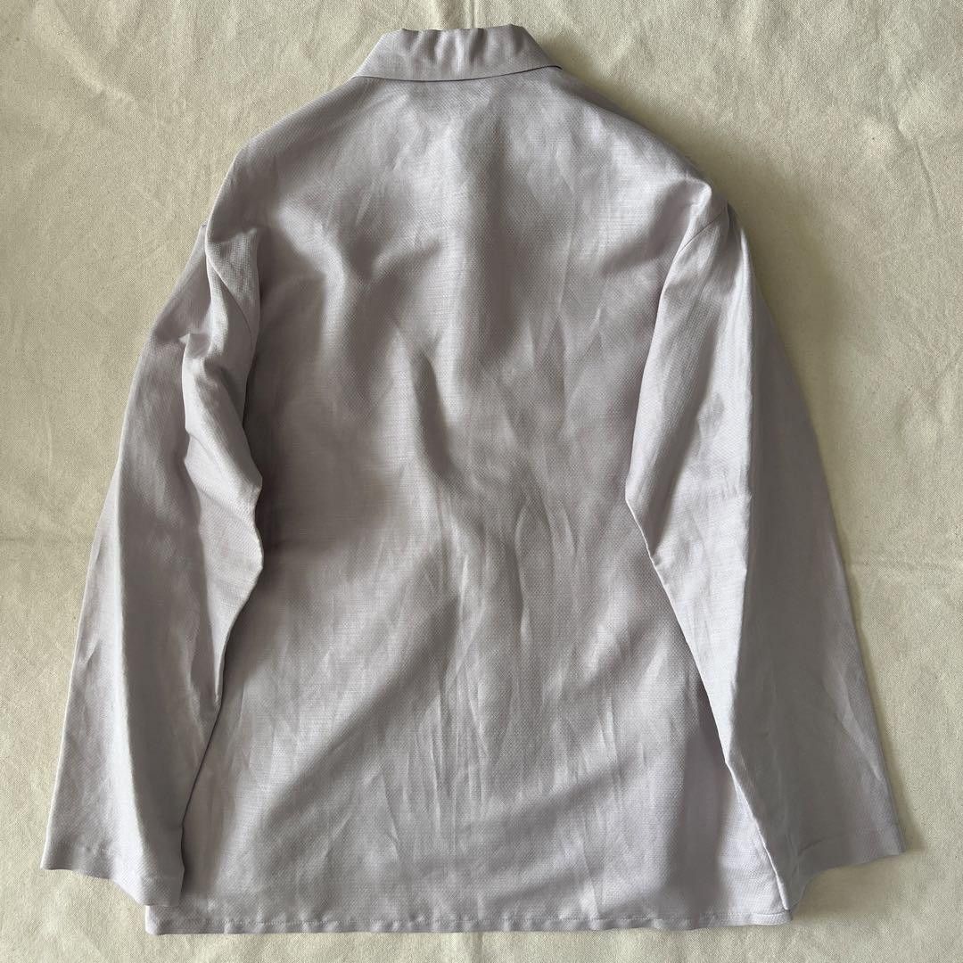 AURALEE SILK LINEN DOBBY SHIRTS JACKET