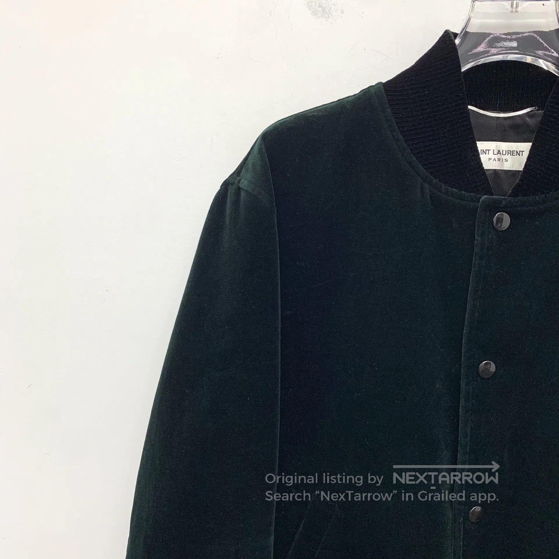 Saint Laurent Paris Saint Laurent Paris Olive Green Cotton Stand Collar Single Size US M / EU 48-50 / 2 - 3 Thumbnail
