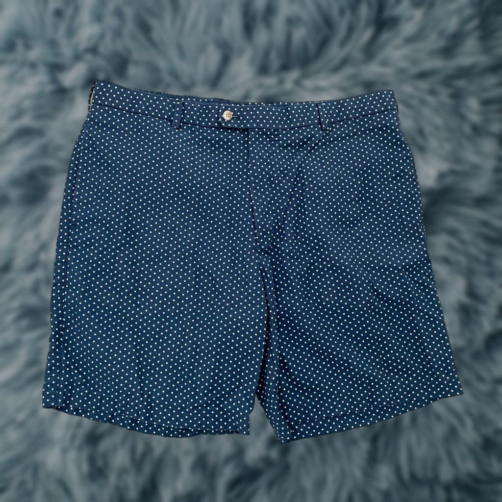 Peter Millar Peter Millar Shorts Adult 40 Blue Polka Dot Linen Cotton Chino Golf Mens Size US 40 / EU 56 - 1 Thumbnail
