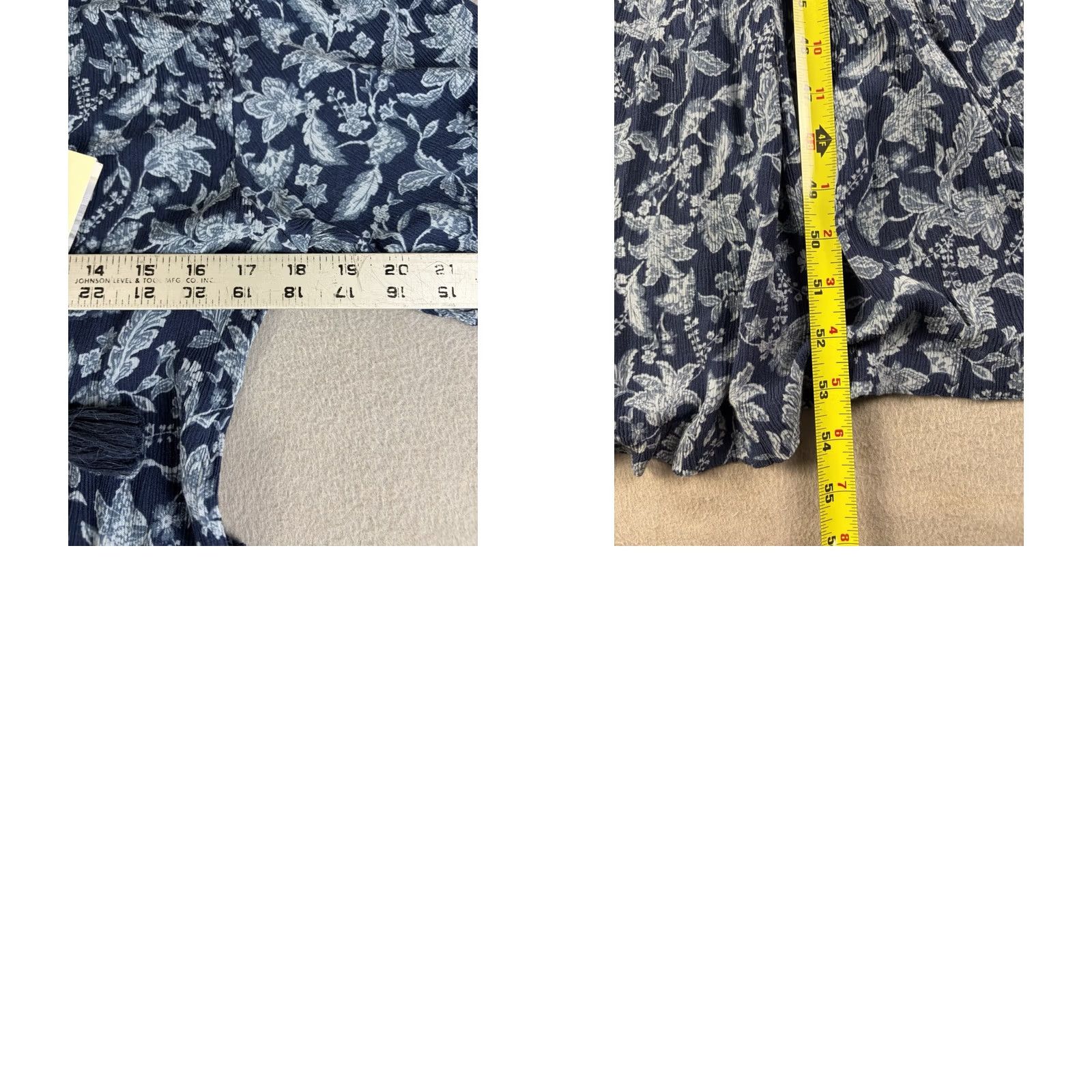 Faherty Faherty Dress Women’s Small Blue Floral Button Front Long Sleeve NEW Size S / US 4 / IT 40 - 8 Thumbnail