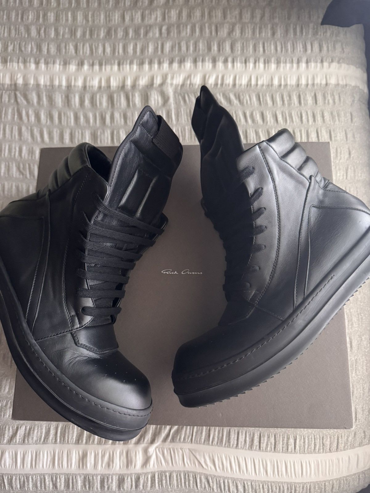 Rick Owens Rick Owens Triple Black Geobaskets Size US 8 / EU 41 - 6 Thumbnail