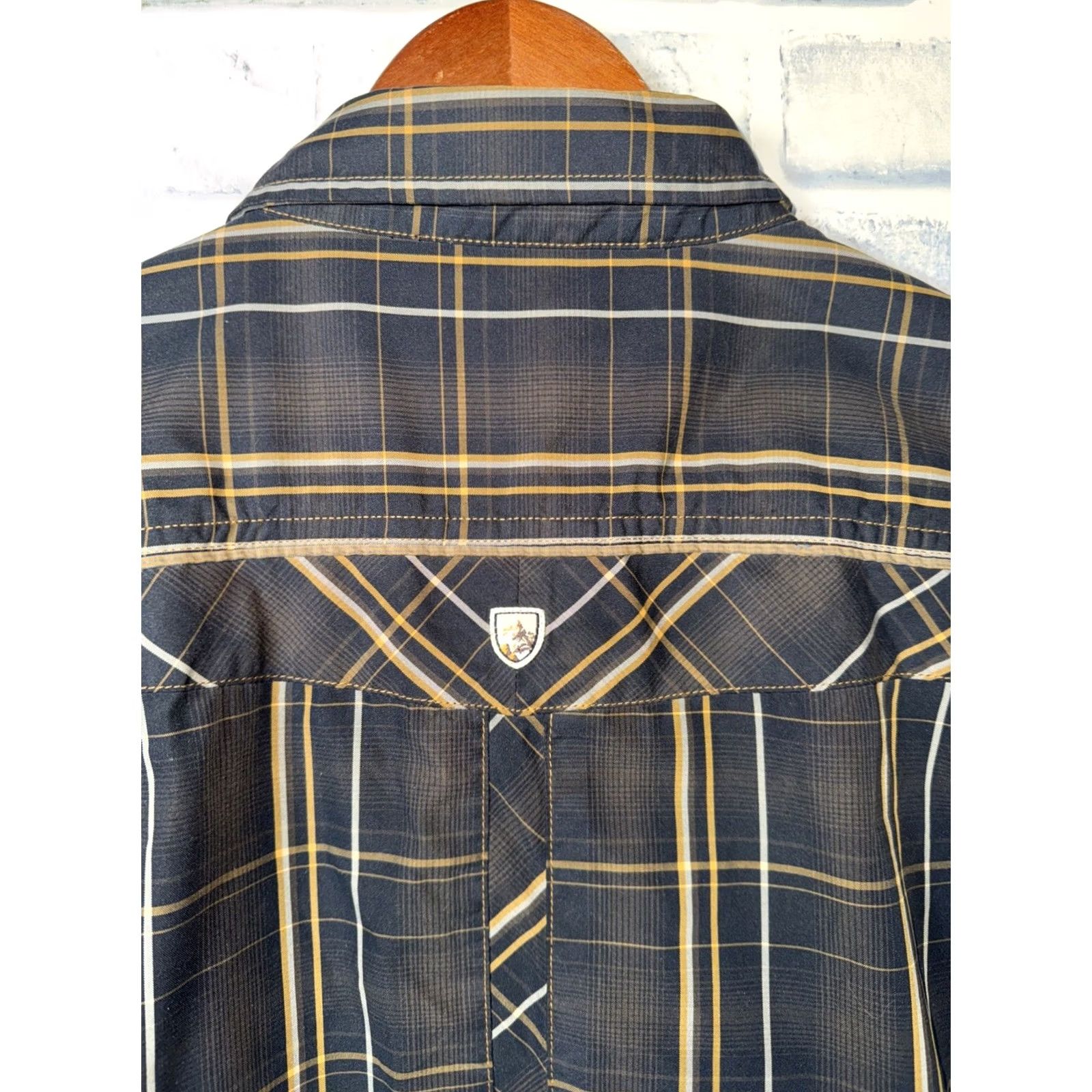 Vintage KUHL Plaid Long Sleeve Shirt Mens L Button-Down Snap Closure Brown Regular Size Shirt Size US L / EU 52-54 / 3 - 7 Thumbnail
