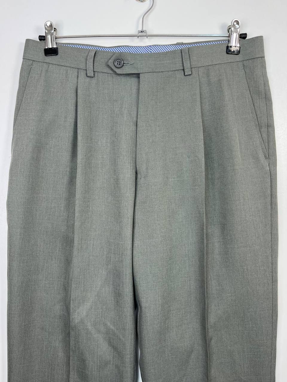 Other M&S Marks Spencer Mens Dress Pants Light Grey Trousers 32x29 Size US 34 / EU 50 - 2 Thumbnail