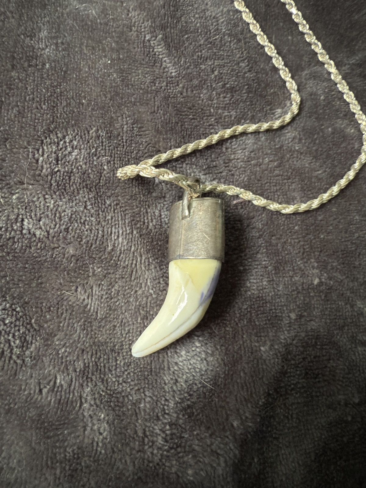 Vintage Navajo Bone Claw Onyx Pendant Size ONE SIZE - 3 Thumbnail