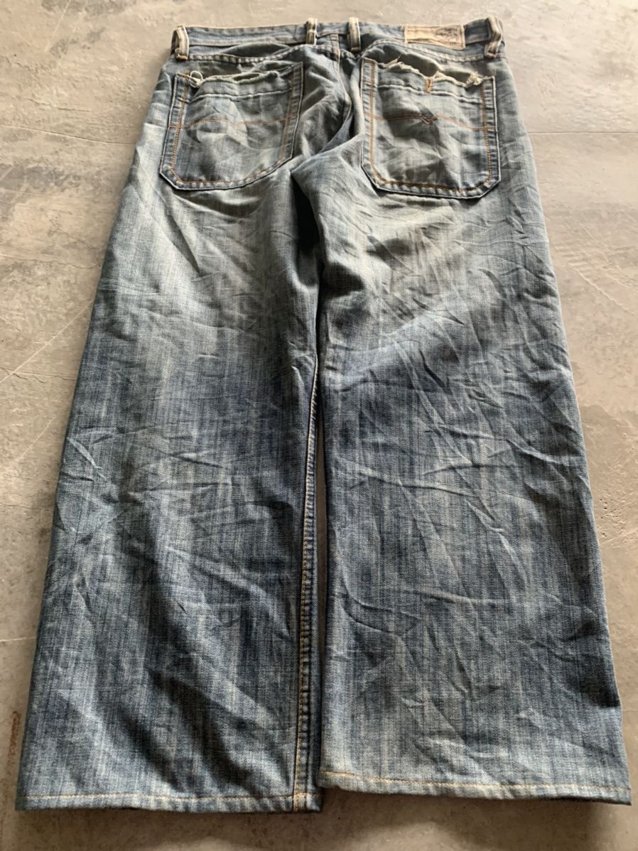 Designer × Diesel distressed loose diesel industry jeans Size US 37 - 12 Thumbnail