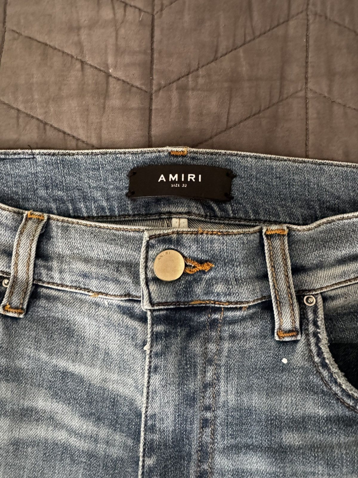 Amiri Amiri Art Patch Rosebowl Splatter Jeans - Size 32 Size US 32 / EU 48 - 5 Thumbnail