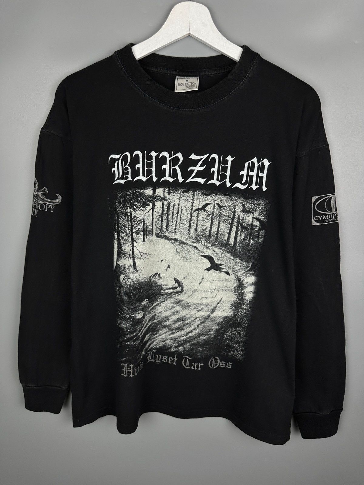 Band Tees Vintage Burzum Hvis Lyset Tar Oss Long Sleeve T Shirt Aske Size US M / EU 48-50 / 2 - 1 Thumbnail