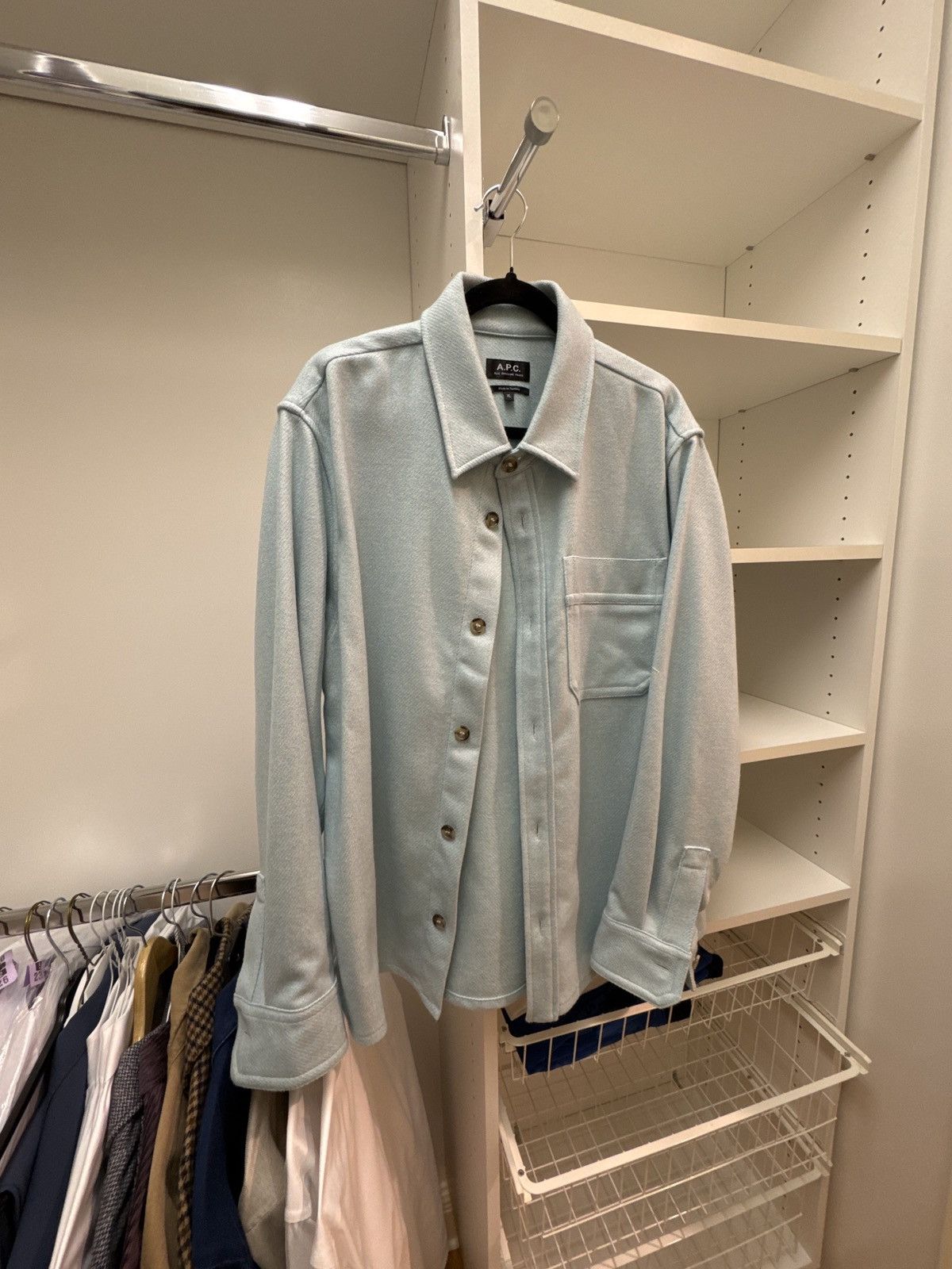 A.P.C. Blue APC over shirt Size US XL / EU 56 / 4 - 2 Thumbnail