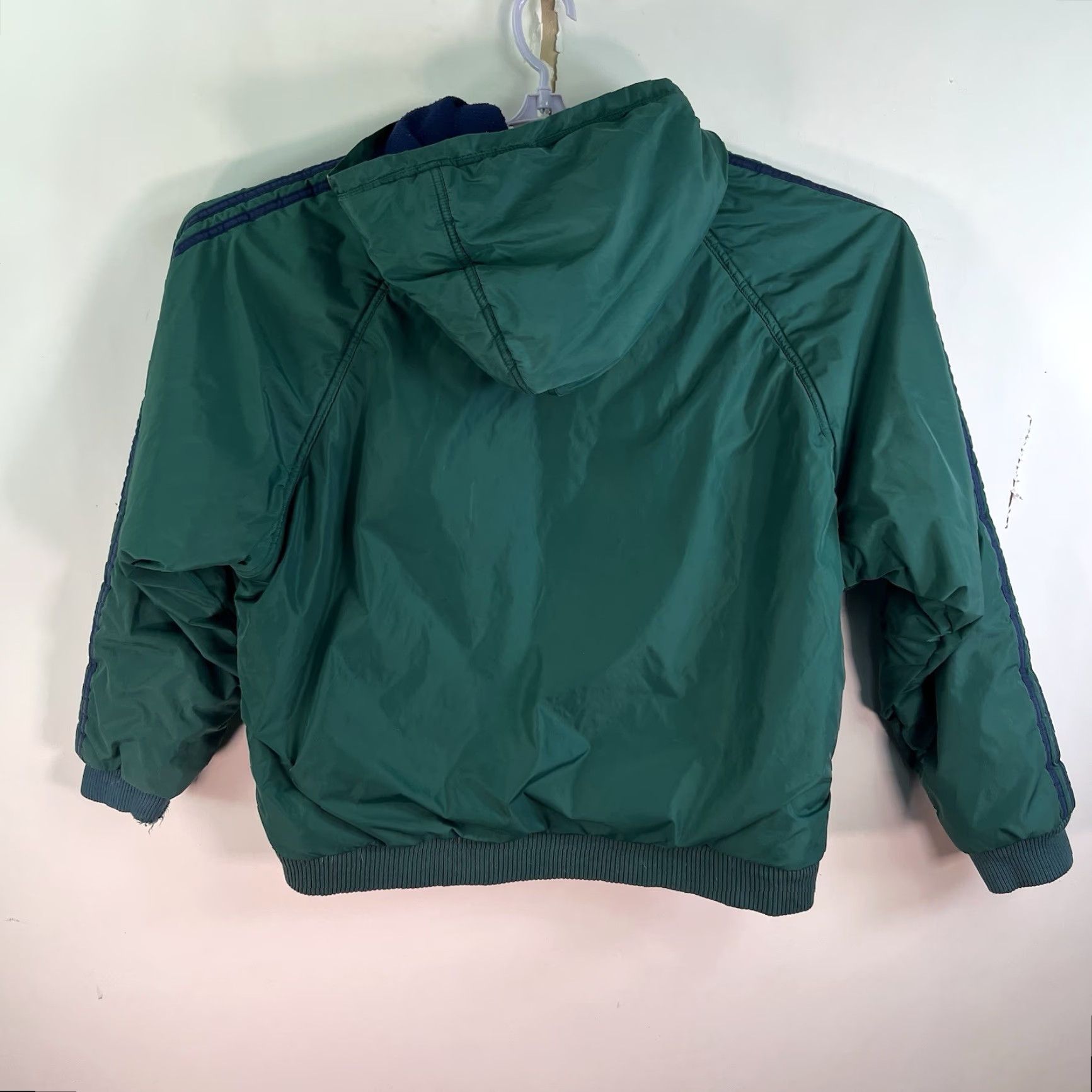Adidas VINTAGE adidas Reversable Hooded Full Zip Med Weight Jacket Mens XL Green/Blue Size US XL / EU 56 / 4 - 5 Thumbnail