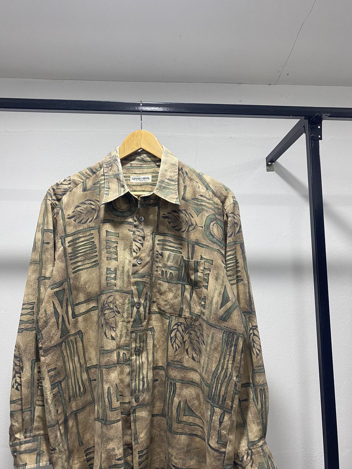 Designer × Vintage Vintage💥 Ginni Carol Ls Shirt Floral 90s 80s Size US L / EU 52-54 / 3 - 2 Thumbnail