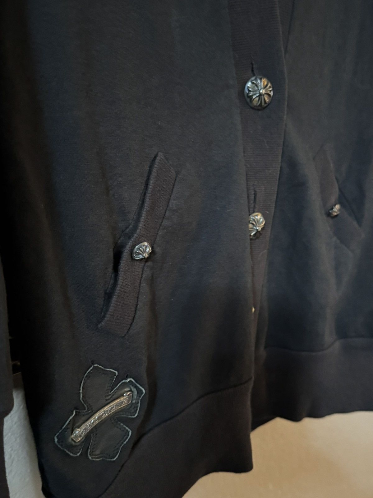 Chrome Hearts Chrome Hearts Button Up Leather Patch Cardigan Size US M / EU 48-50 / 2 - 7 Thumbnail