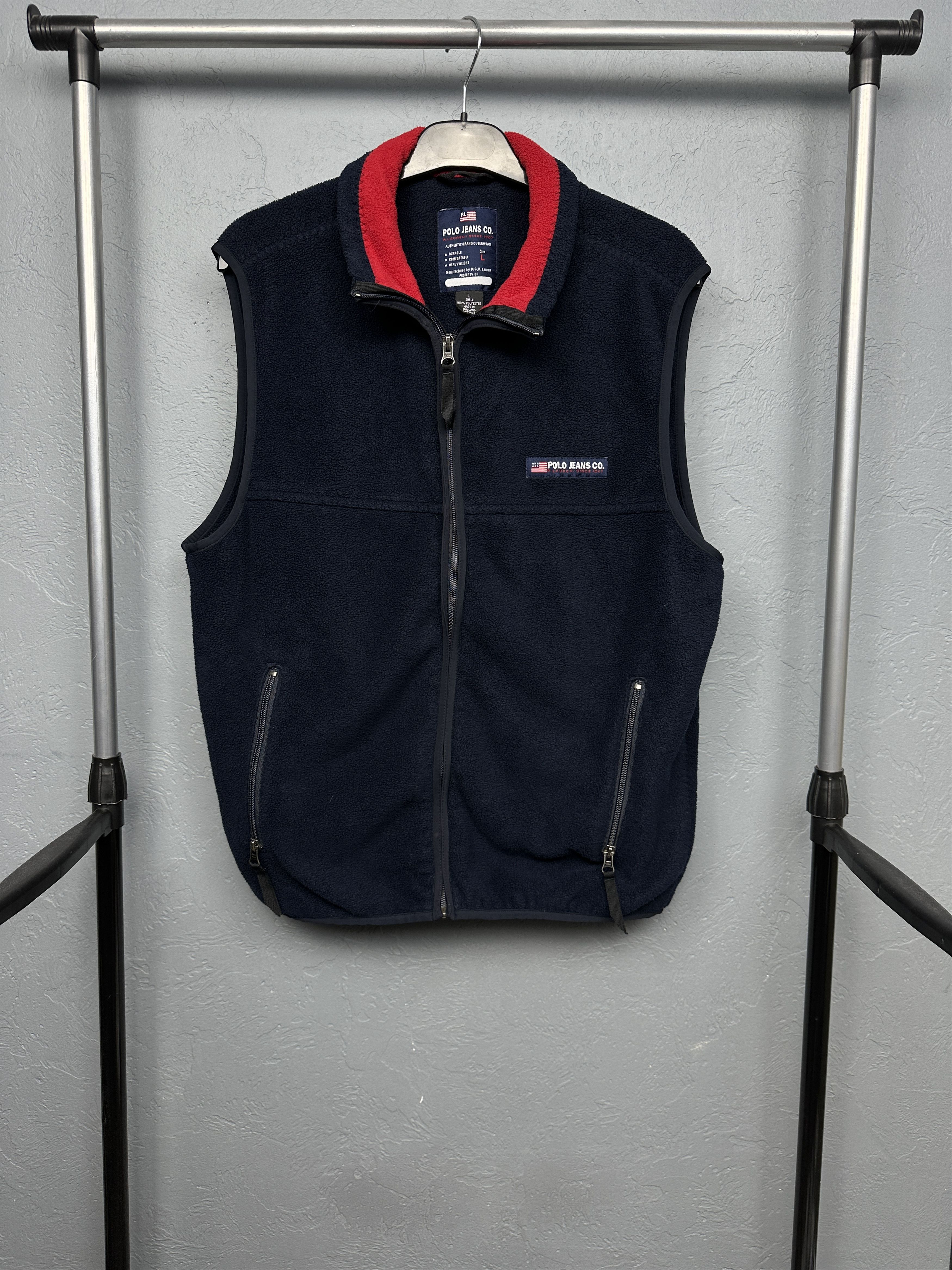 Polo Ralph Lauren Polo Ralph Lauren Jeans Company Vintage Mens Fleece Vest Size US L / EU 52-54 / 3 - 1 Thumbnail