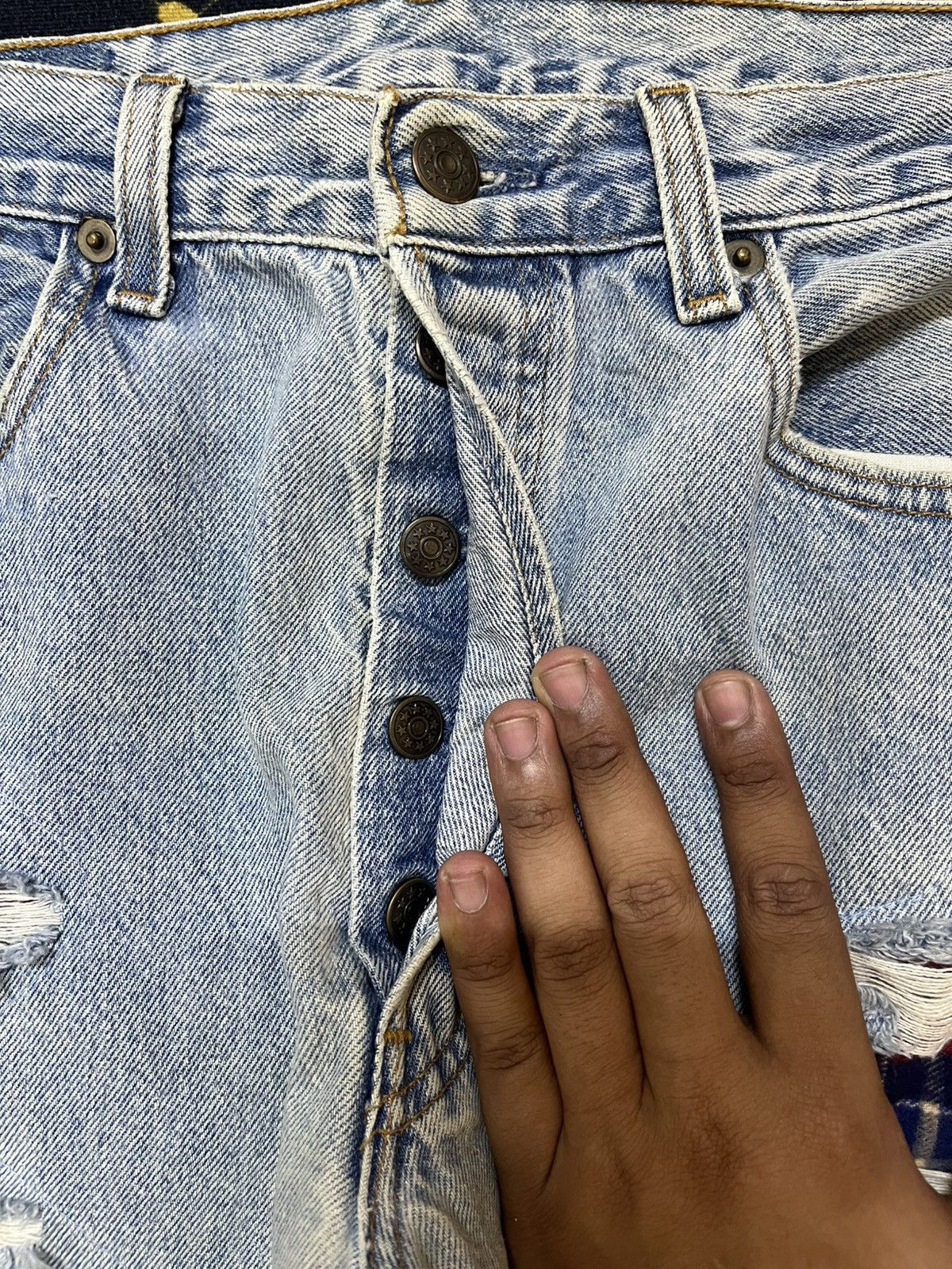 Japanese Brand Vintage Japanese Brand Ripped Distressed Denim Size US 30 / EU 46 - 10 Thumbnail