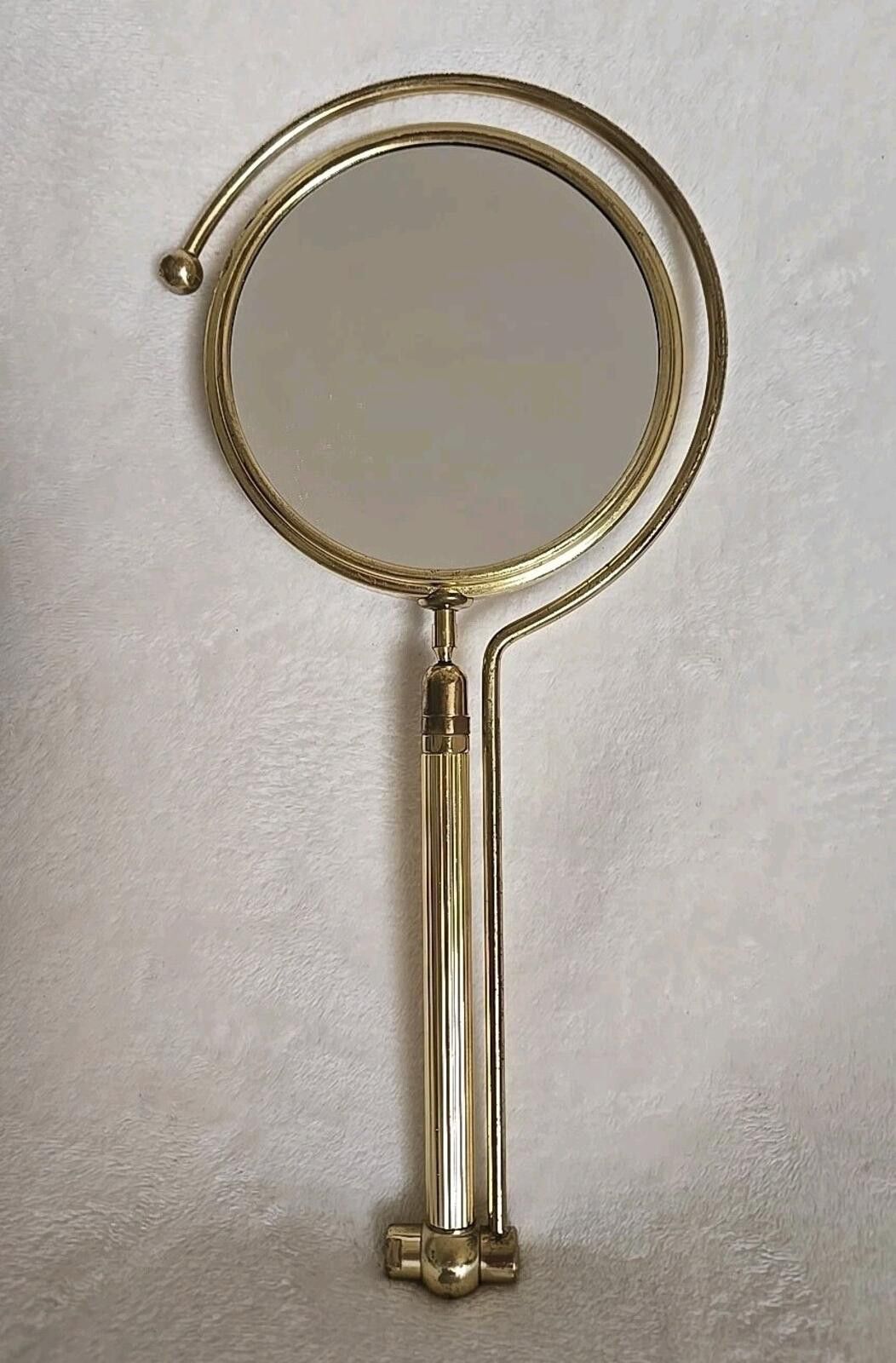 Unknown London Mid-Century French Gilt Brass Table Mirror Rare Adjustable Size ONE SIZE - 4 Thumbnail