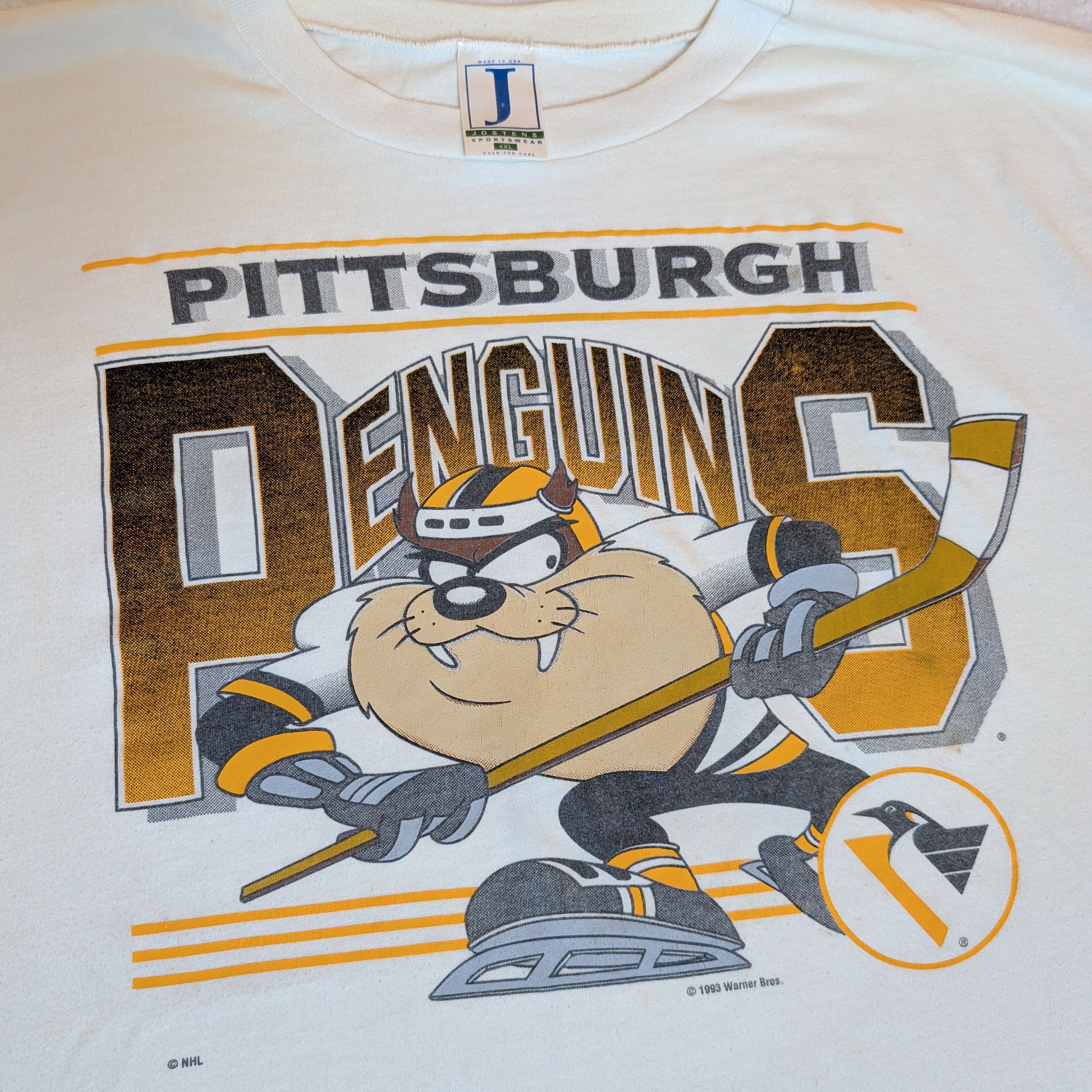 Vintage Vintage 1993 Penguins Taz Tee Size US XXL / EU 58 / 5 - 3 Thumbnail