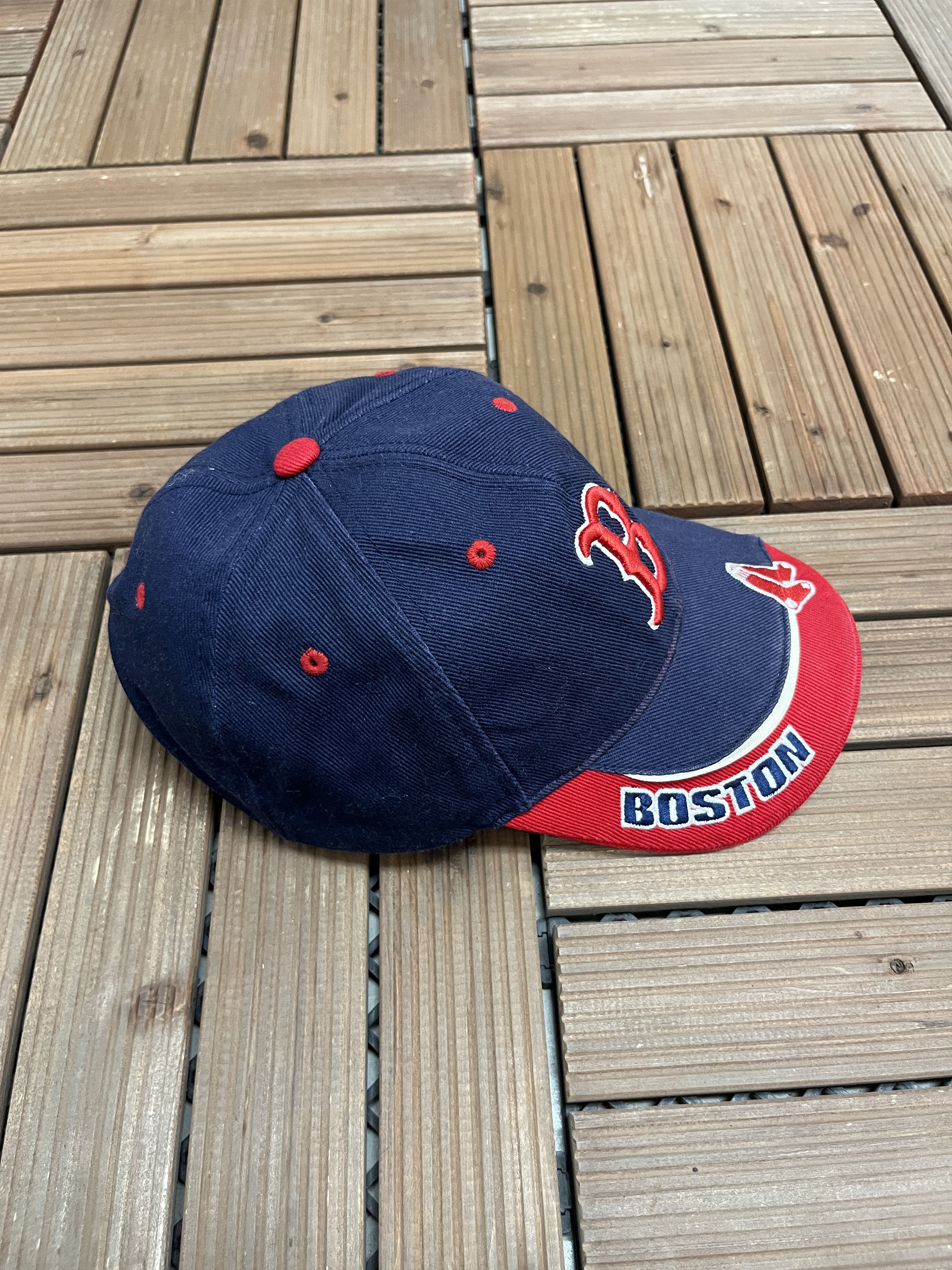 Vintage Boston Red Sox Vintage Strap Back Blue Hat Cap Size ONE SIZE - 4 Thumbnail