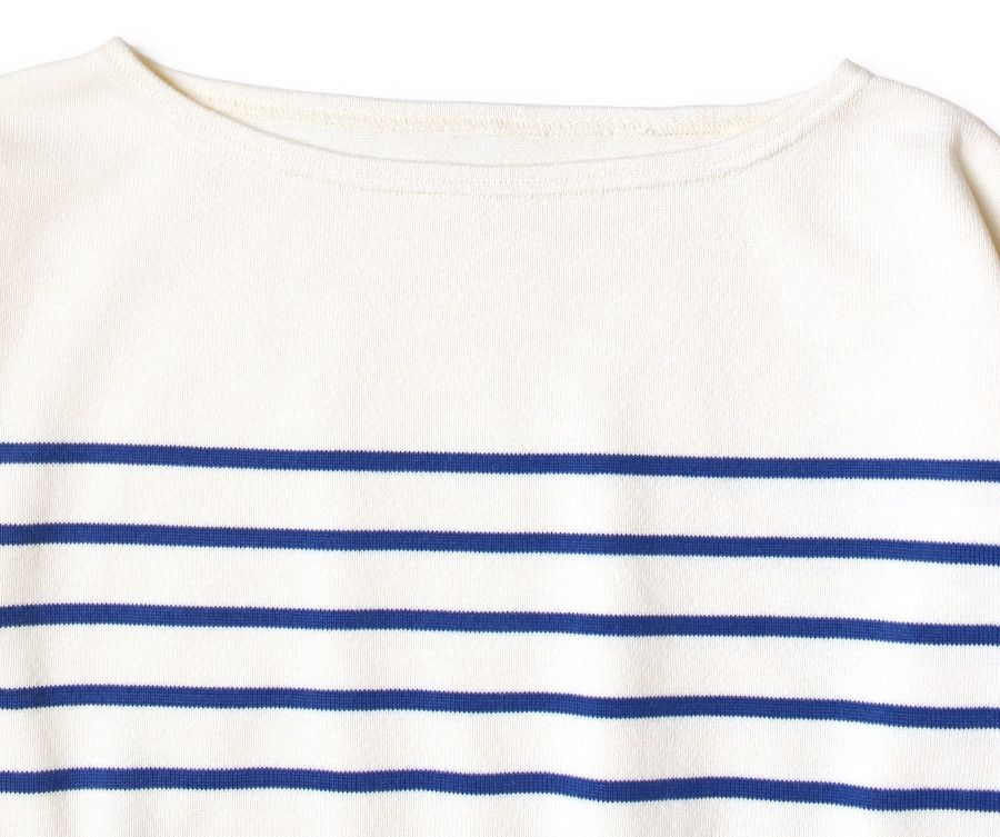 Kapital KAPITAL Panel Border Boat Neck knit Sweater BONE Sleeve L Size US L / EU 52-54 / 3 - 6 Thumbnail