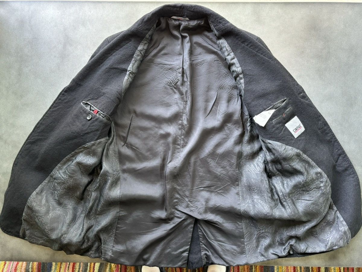 Designer × Other Clinique Black Wool Sports Coat 3 Button Blazer Corduroy 52 Size 44S - 3 Thumbnail