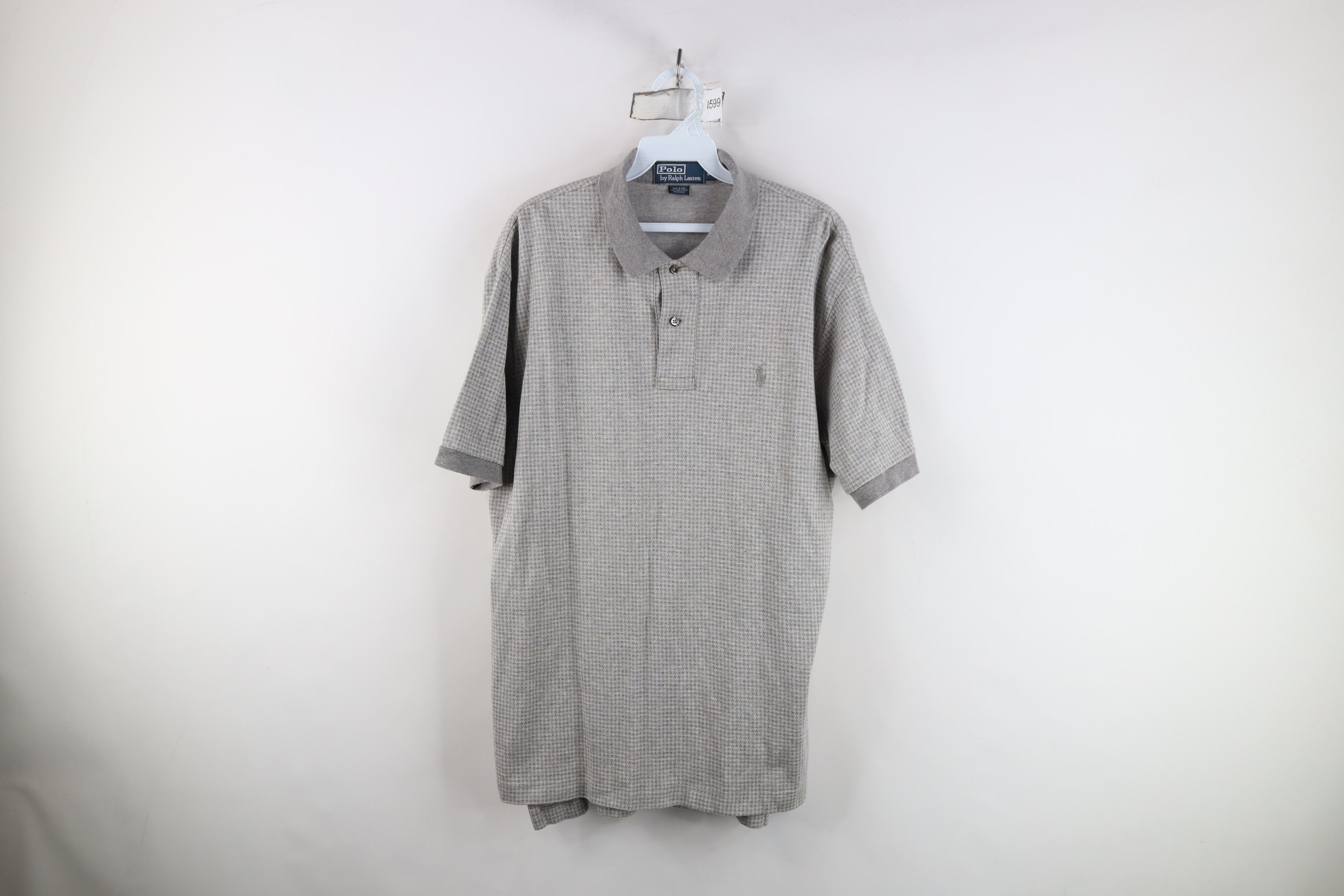 Ralph Lauren Vintage 90s Ralph Lauren Soft Touch Houndstooth Polo Shirt Size US L / EU 52-54 / 3 - 1 Thumbnail
