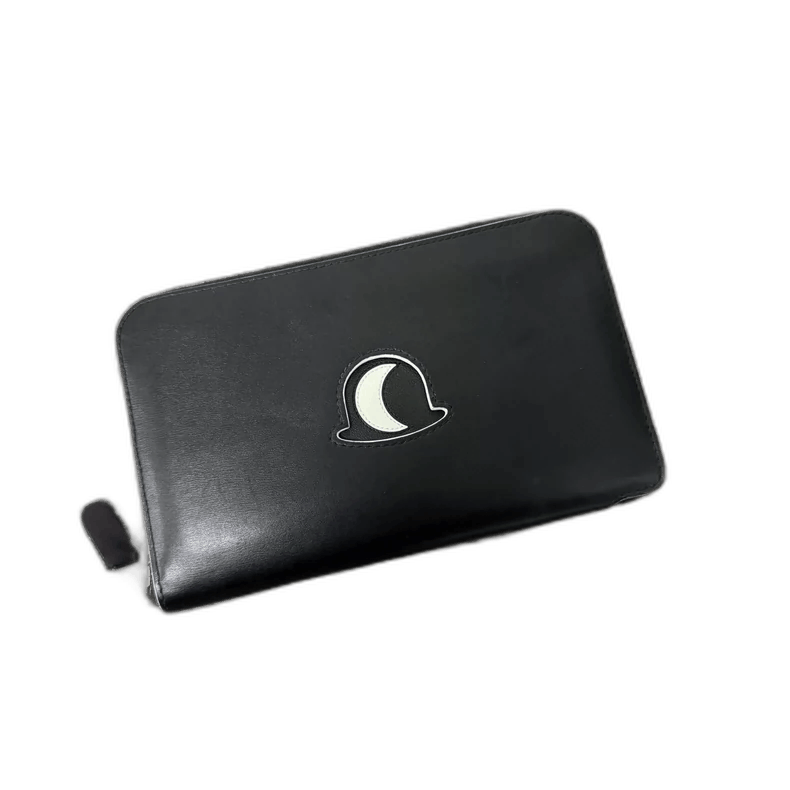 Delvaux Black Leather Wallet with Hat Design Wallets