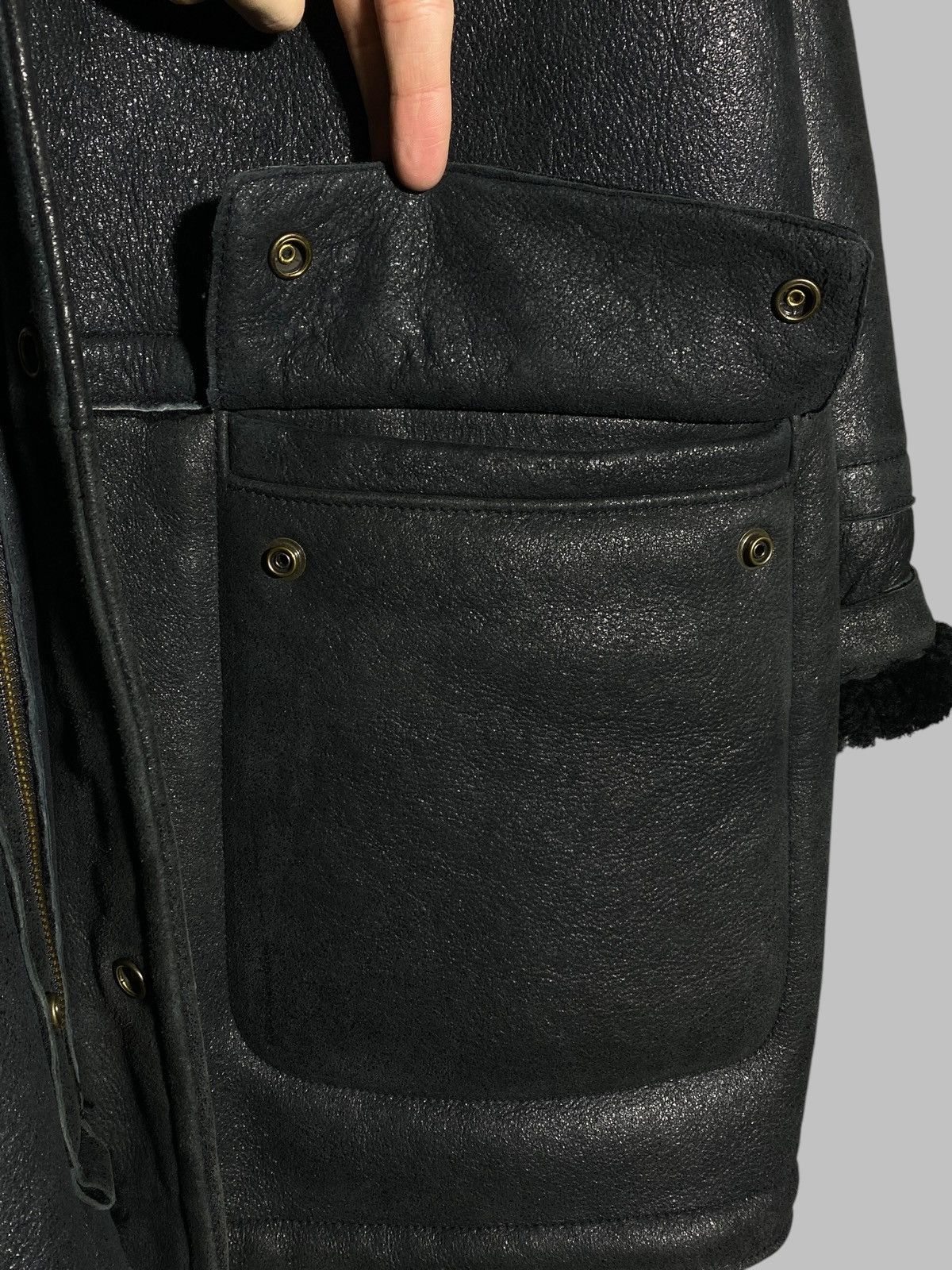 Versace Versace Classic V2 Shearling Jacket Black Vintage Rare Coat Size US XL / EU 56 / 4 - 18 Thumbnail