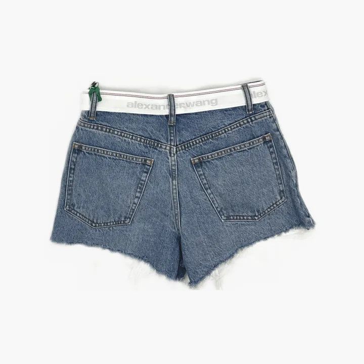 Alexander Wang Alexander Wang Blue Denim High Waisted Shorts - Size 27" / US 4 / IT 40 - 3 Thumbnail