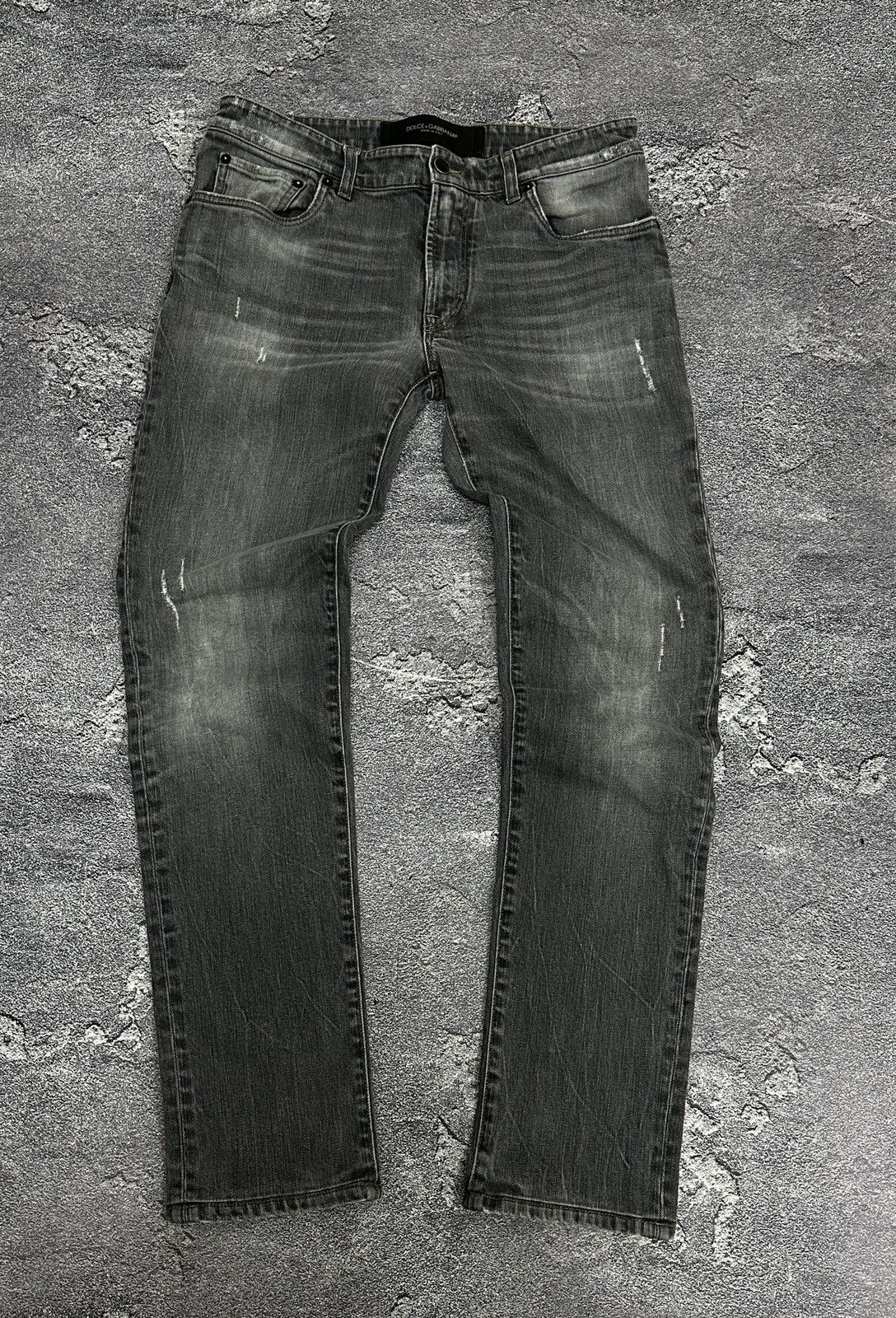 Image of Dolce Gabbana x Seditionaries Dolce & Gabbana 14 Stretch Distressed Stone Wash Denim Pants (Size 30