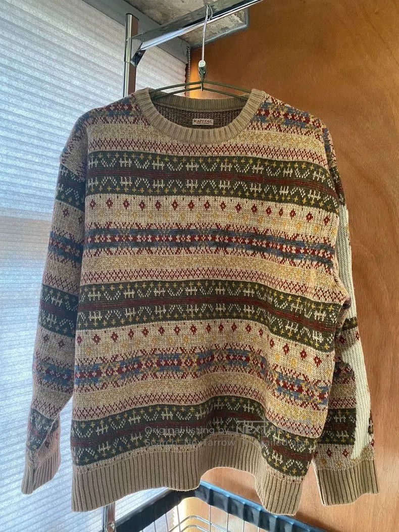 Kapital Kapital 7Gauge Wool Skeleton Fair Isle Sweater. Size US S / EU 44-46 / 1 - 2 Thumbnail