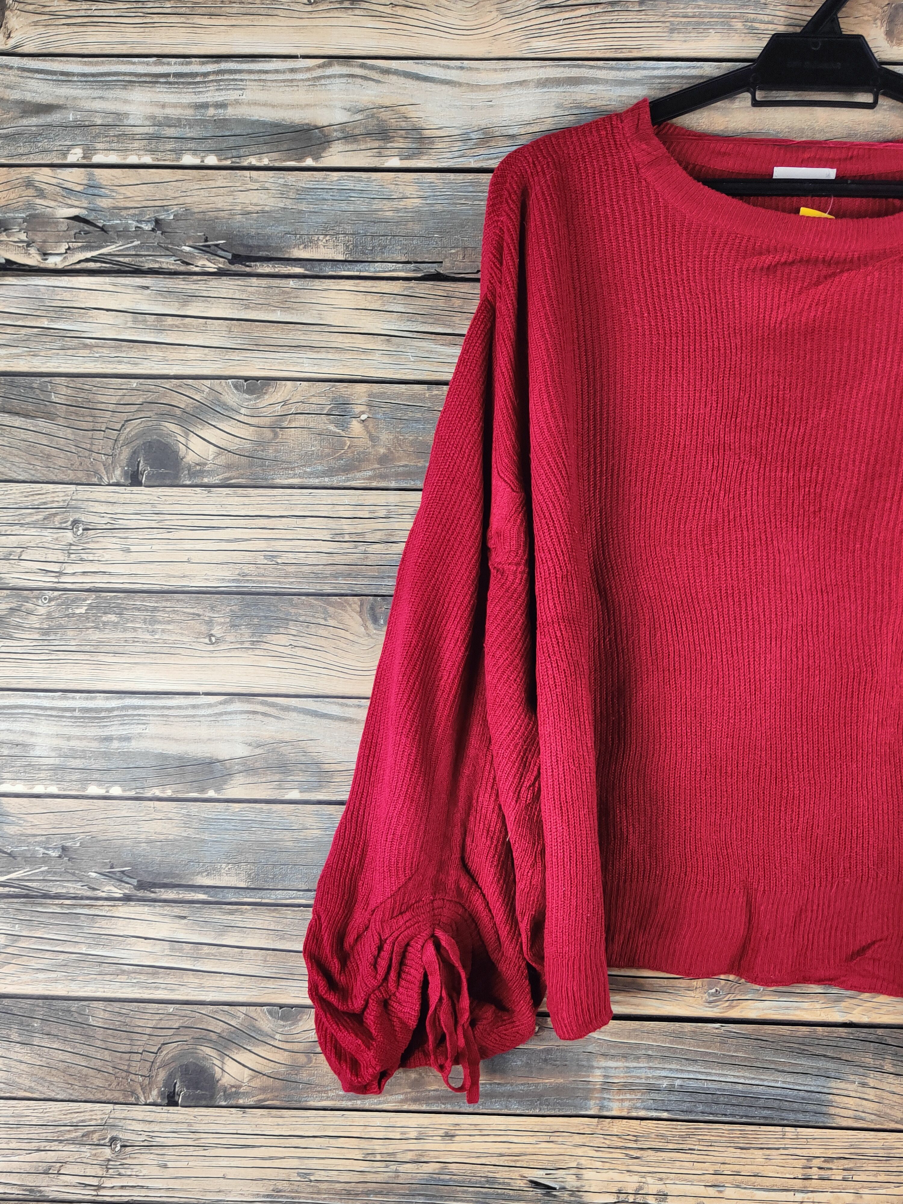 GU DL GU Red Knitwear Blouses #46-946 Size M / US 6-8 / IT 42-44 - 3 Thumbnail