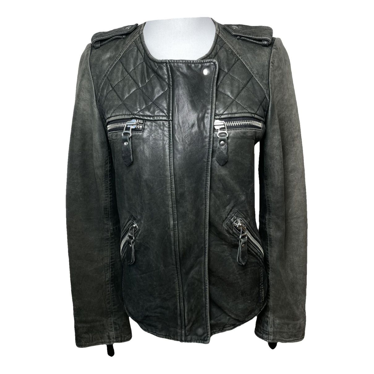 Isabel Marant Etoile Black Leather Jacket Size S / US 4 / IT 40 - 1 Thumbnail