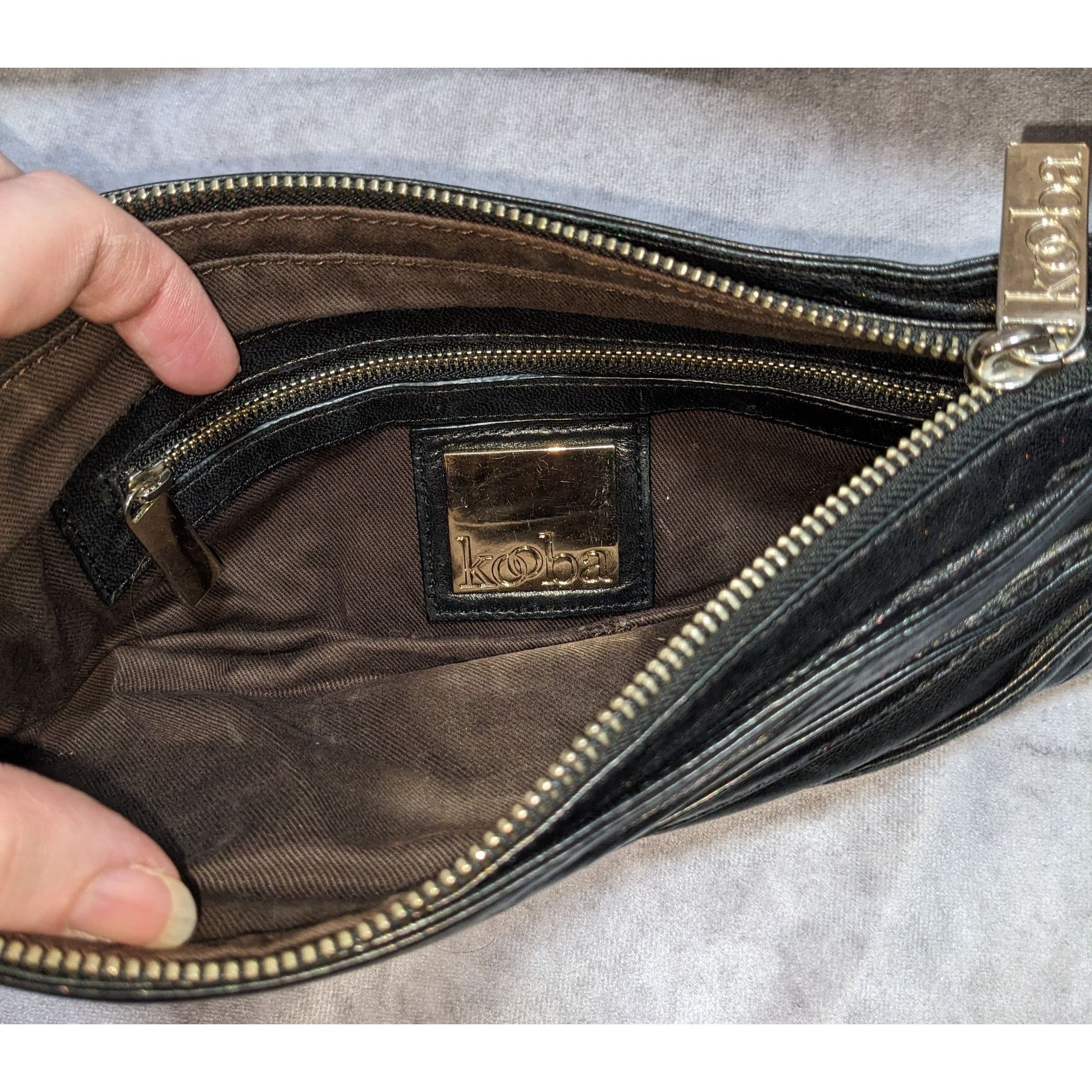 Other Kooba Black Leather Clutch With Silver Hardware & Interior Z Size ONE SIZE - 6 Thumbnail