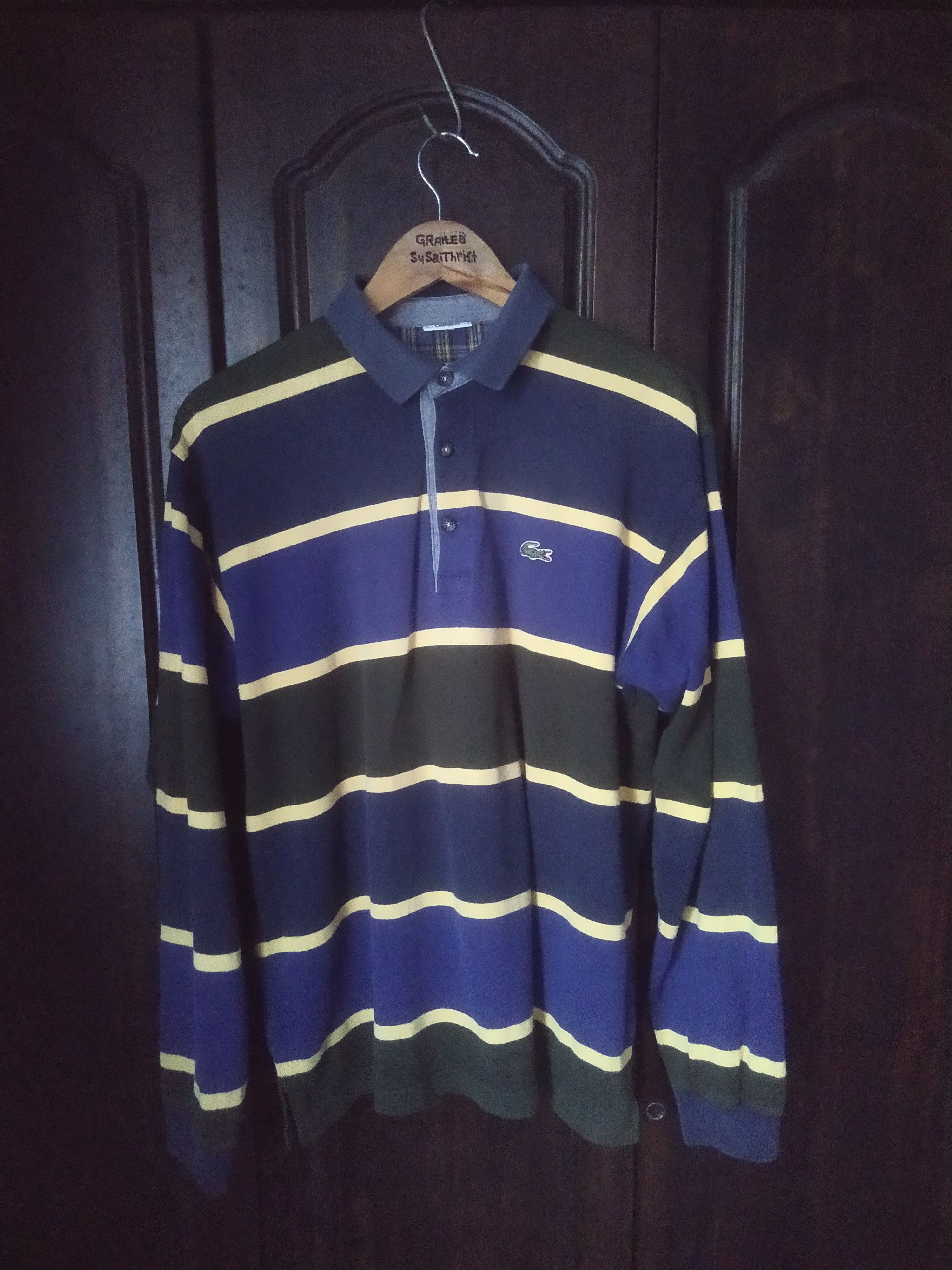 Lacoste Lacoste Multi-Color Striped Long Sleeve Rugby Polo Size US L / EU 52-54 / 3 - 1 Thumbnail