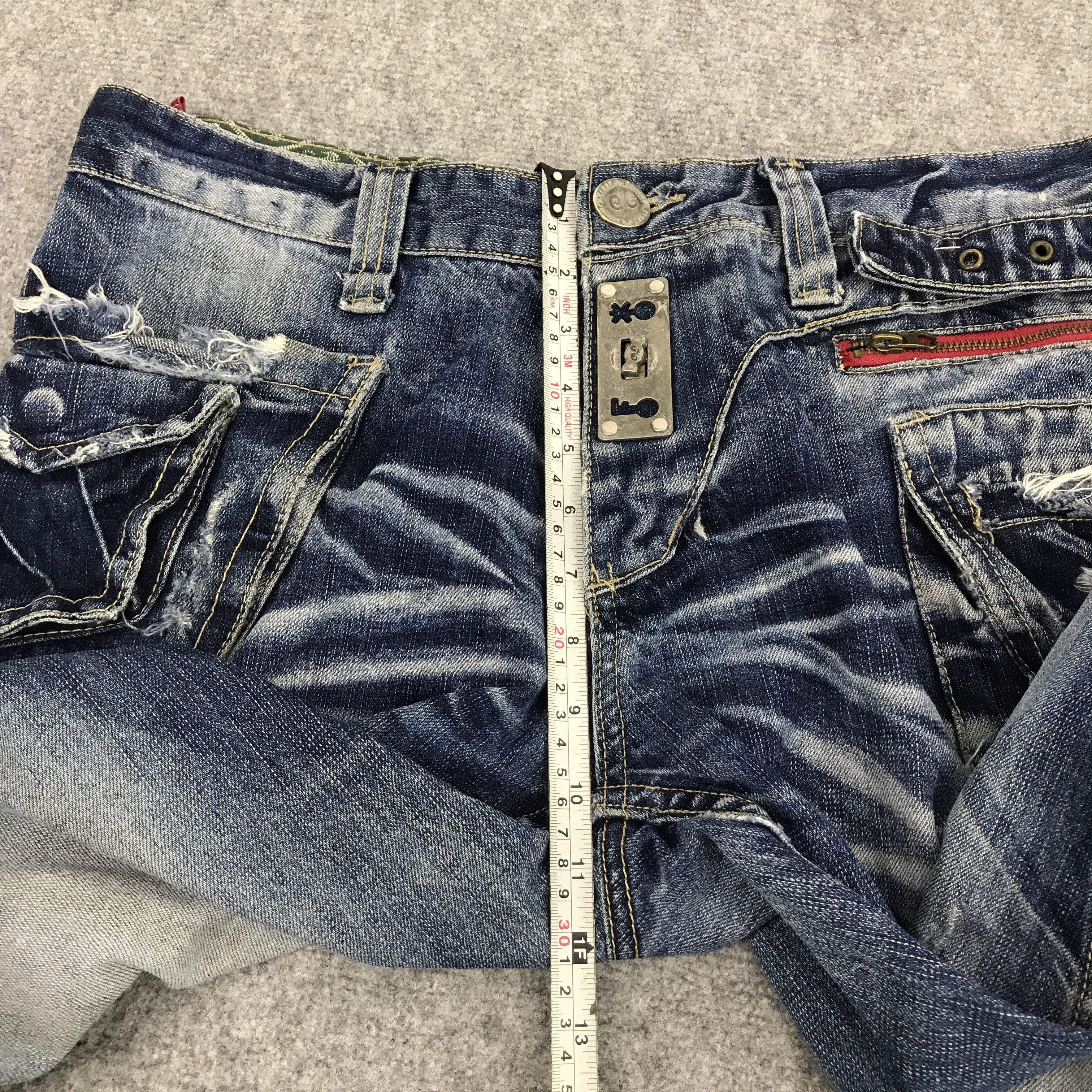 Japanese Brand 🔥CRAZY BEOPARD JAPAN STYLE DISTRESSED DENIM JEANS Size US 34 / EU 50 - 10 Thumbnail