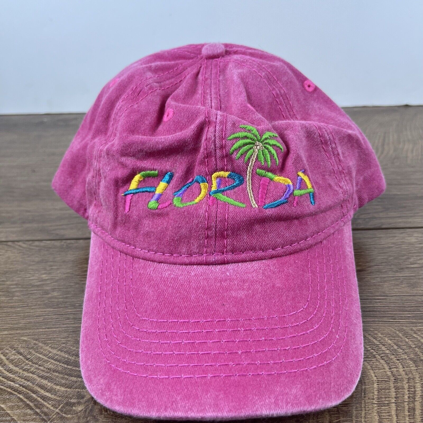 Other Florida Hat Palm Tree Hat Florida Pink Cap Adjustable Pink A Size ONE SIZE - 3 Thumbnail