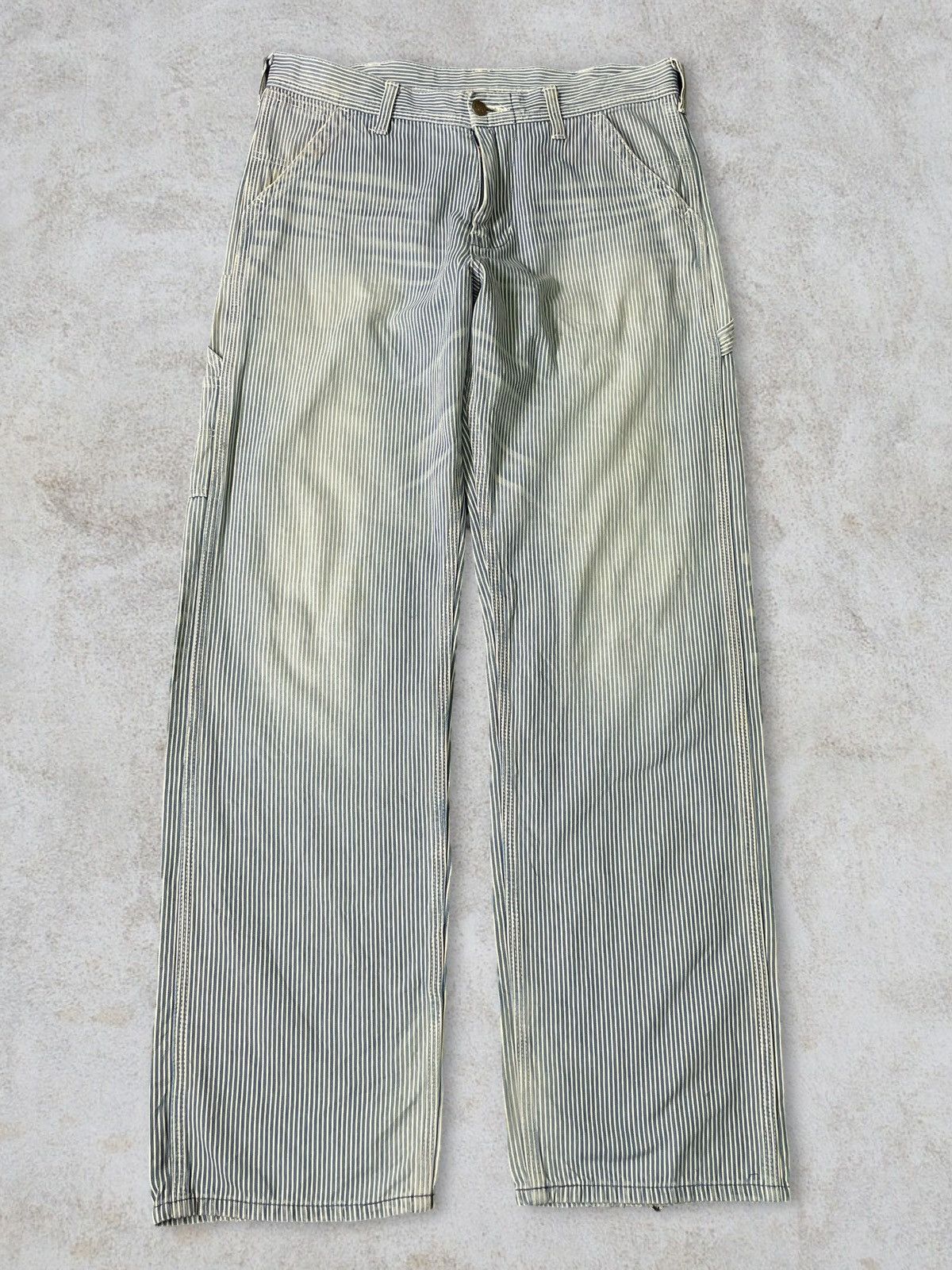 Lee Vintage Lee Hickory Iconic Railroad Carpenter Loose Jeans Size US 33 - 1 Thumbnail