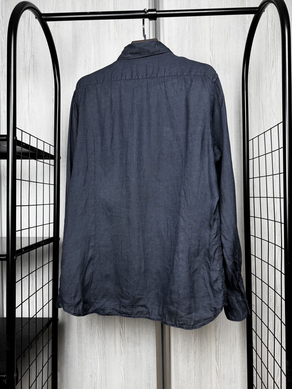 Tintoria Mattei Tintoria Mattei 954 Pure Linen Graphite Garment Dyed Shirt Size US XL / EU 56 / 4 - 7 Thumbnail