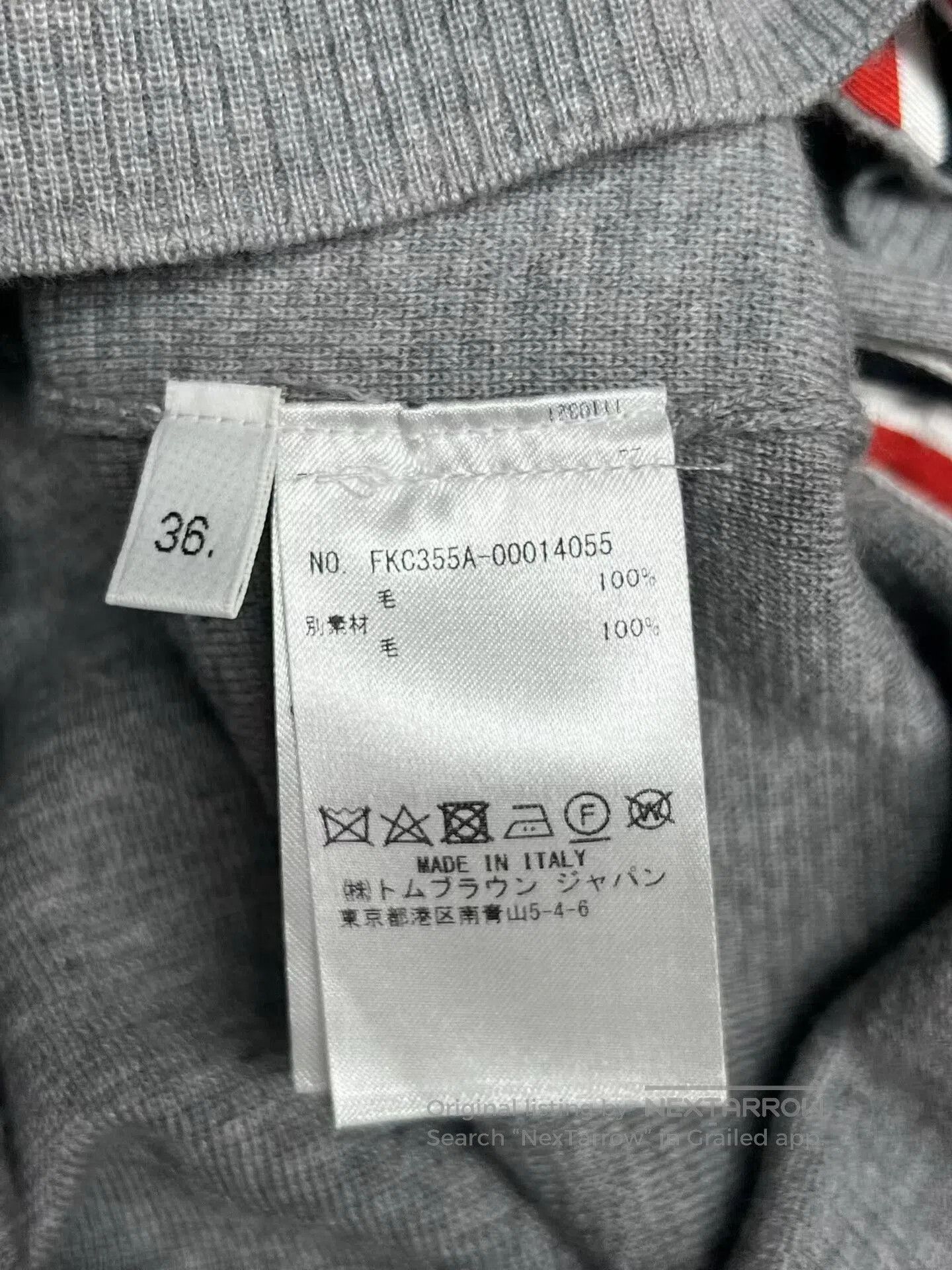 Thom Browne Thom Browne Grey V-Neck Wool Cardigan. Size US L / EU 52-54 / 3 - 6 Thumbnail