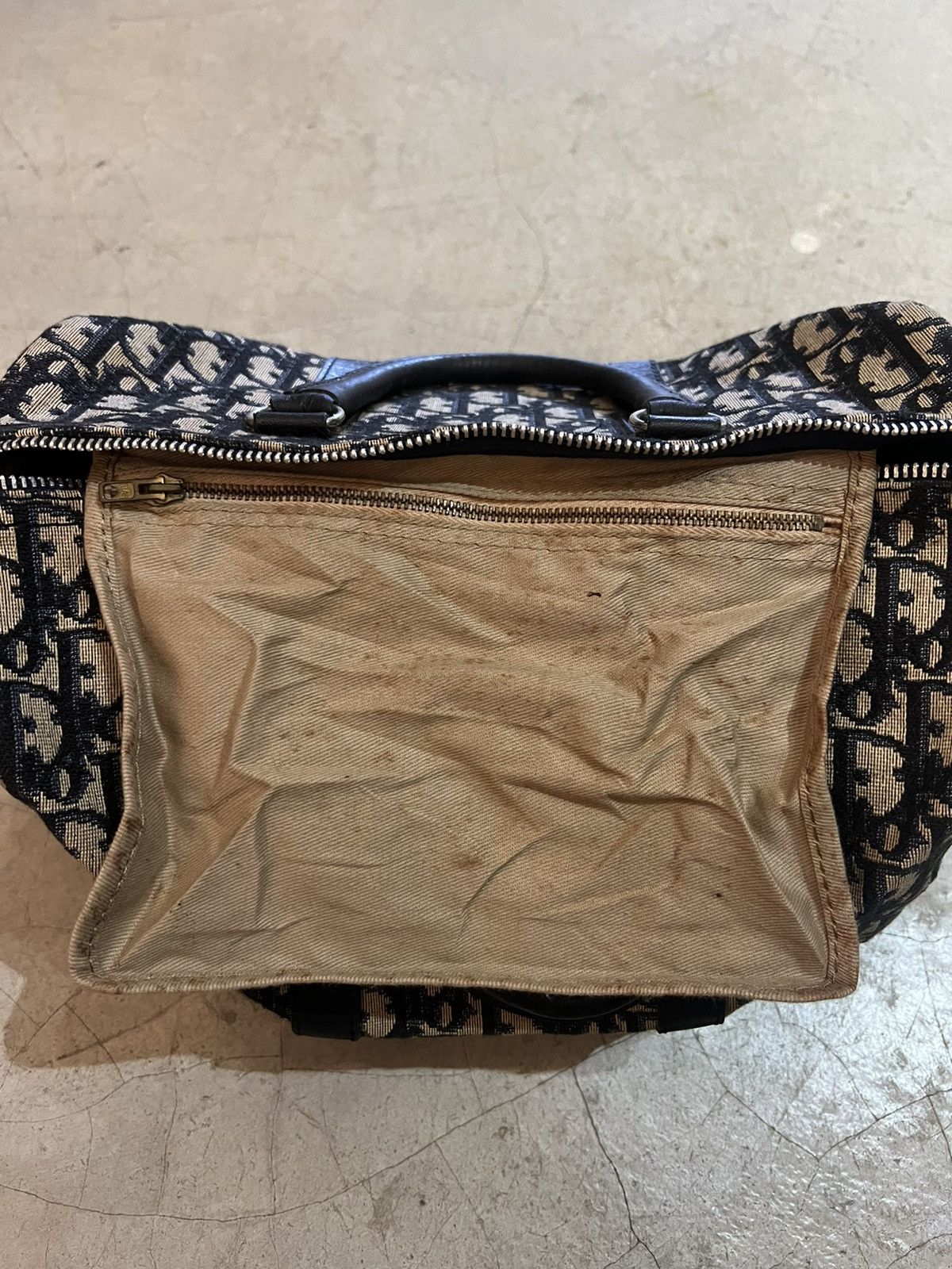 Dior × Vintage Vintage Pre-owned 1970s Oblique Boston Dior Trotter Bag Size ONE SIZE - 8 Thumbnail