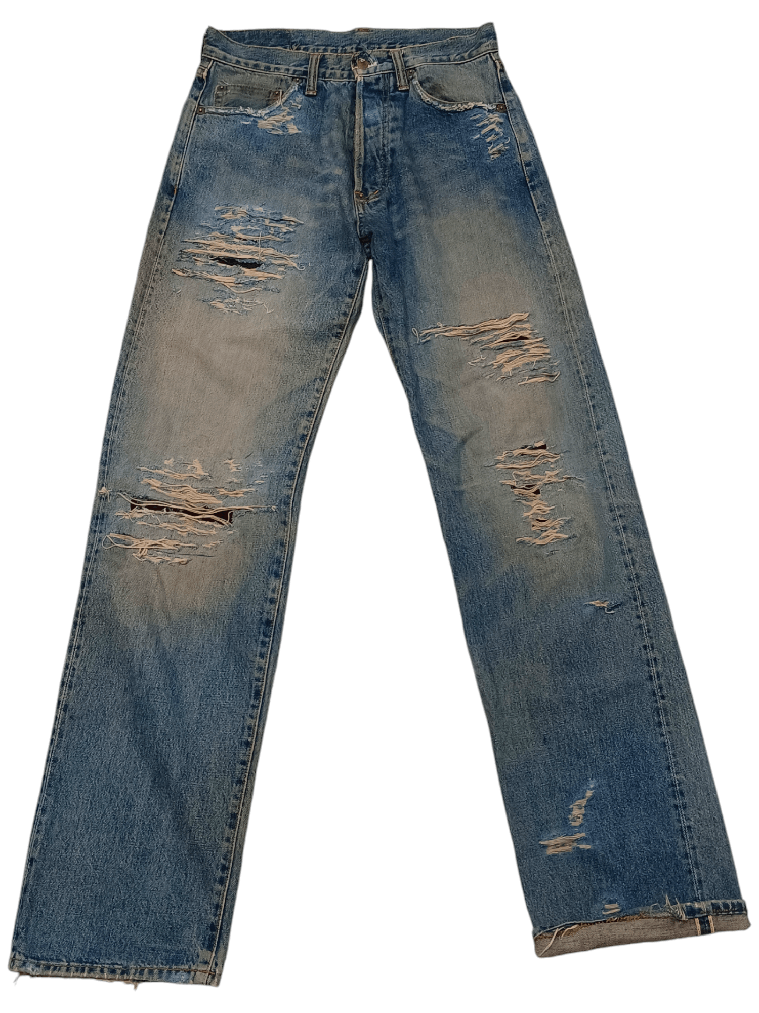 Studio D'Artisan Studio d'artisan D02S Selvedge Distressed Denim Size US 30 / EU 46 - 1 Thumbnail