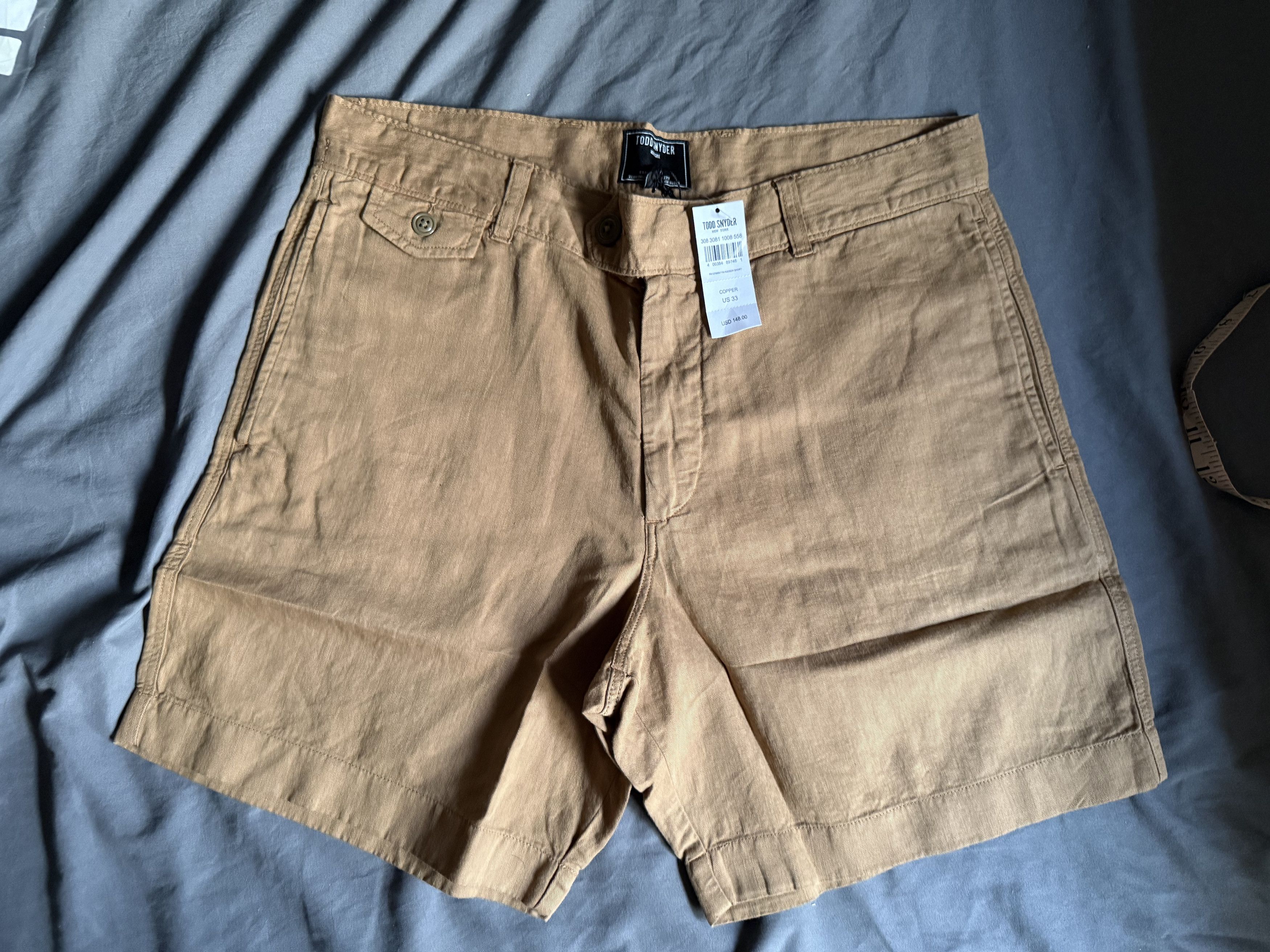 Todd Snyder Todd Snyder 7" Cotton-Linen Hudson Short COPPER $148 33" Size US 33 - 5 Thumbnail