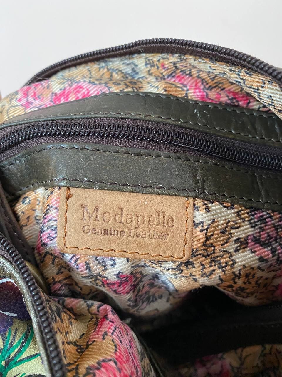 Designer 🔥 MODAPELLE Genuine Leather Floral Peacock Shoulder Bag Size ONE SIZE - 12 Thumbnail