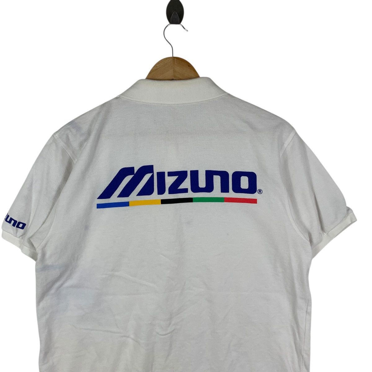 Mizuno Vintage MIZUNO SERVICE CREW Racing Team Polo Tee Shirt Top Size US L / EU 52-54 / 3 - 6 Thumbnail