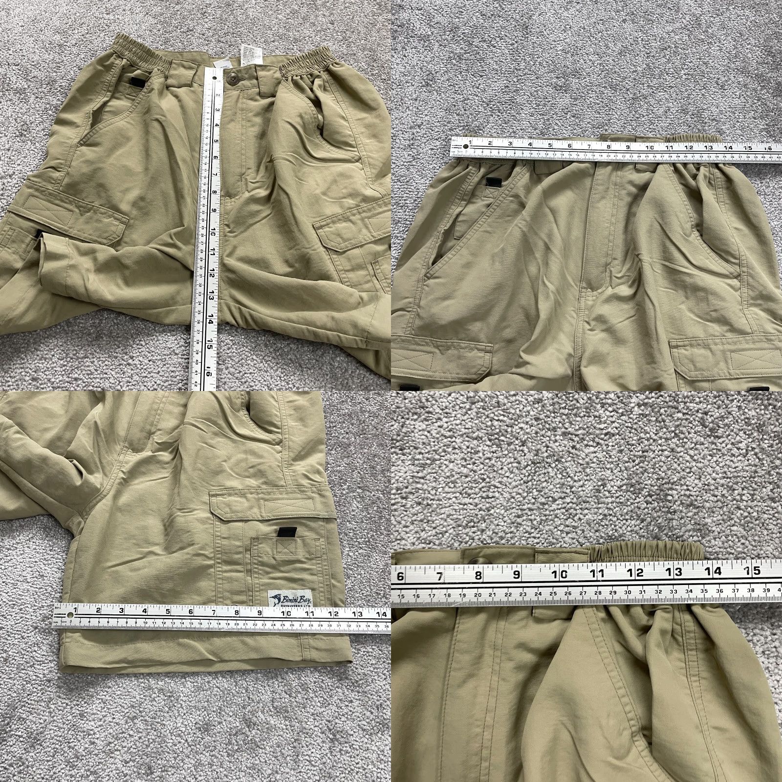 Vintage Bimini Bay Cargo Shorts Men's Brown Nylon Outdoor 32 Regular Inseam 7" Casual Sports Size US 32 / EU 48 - 8 Thumbnail