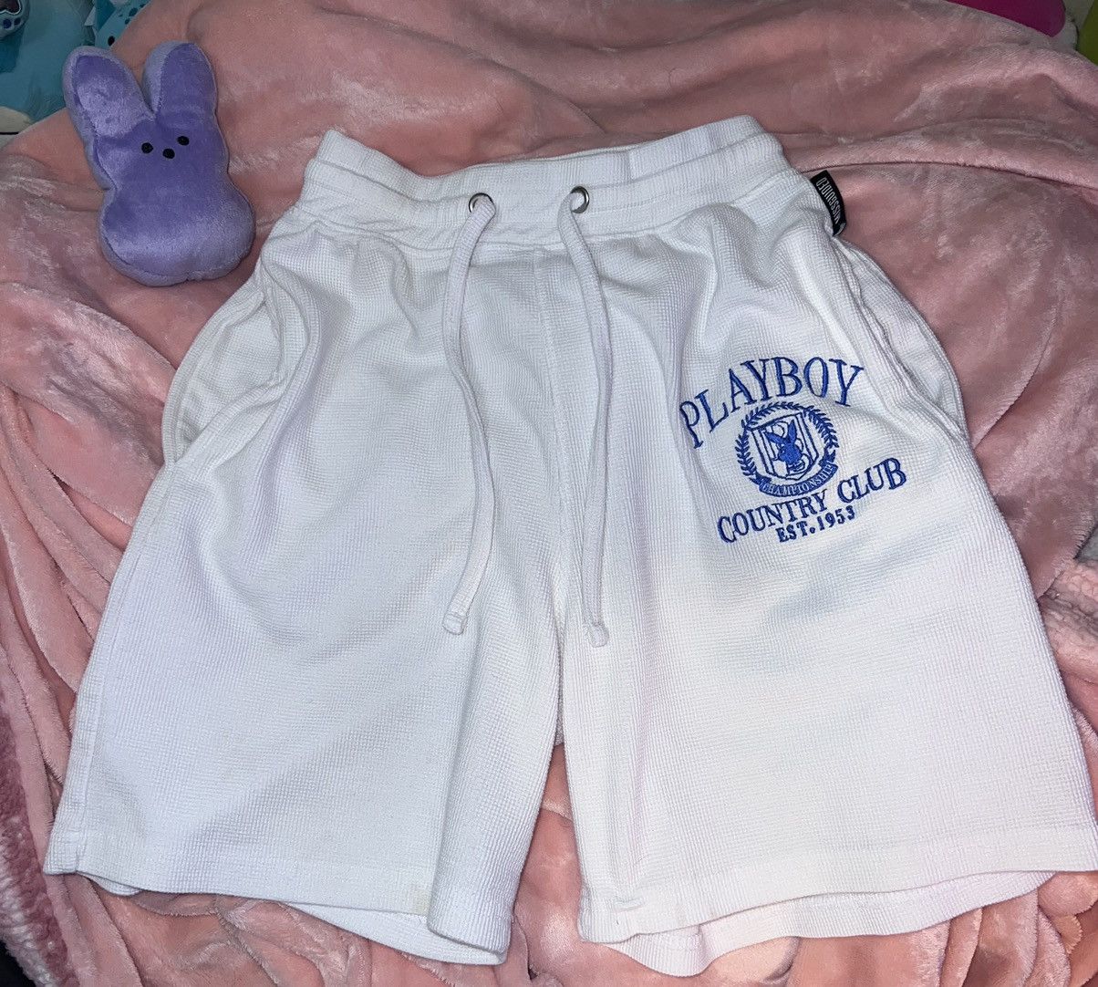 Asos Playboy Missguided sports co-ord waffle country club shorts Size 27" / US 4 / IT 40 - 23 Thumbnail